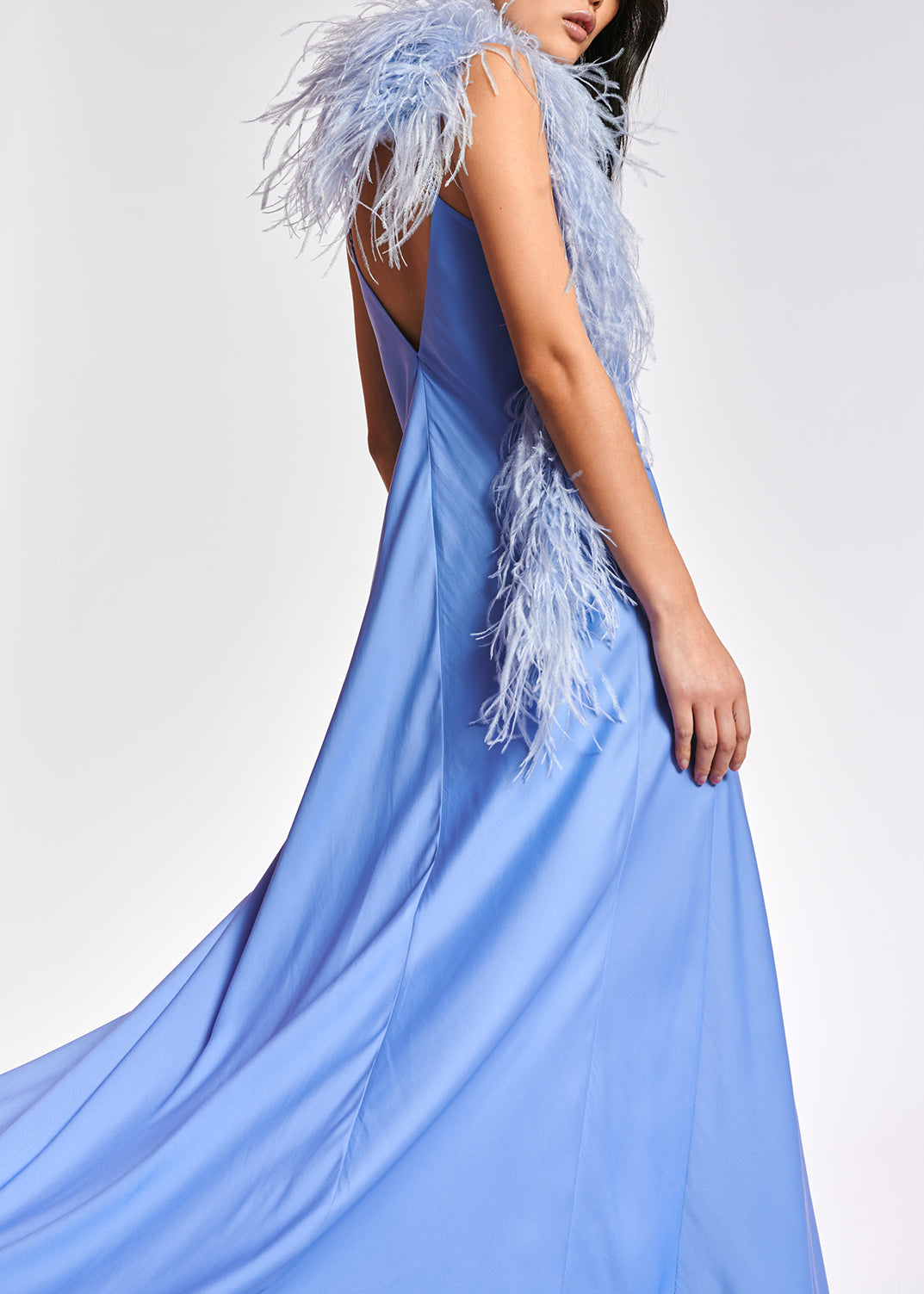 Peach maxi-length slip dress RE—SSENTIEL | Essentiel second hand