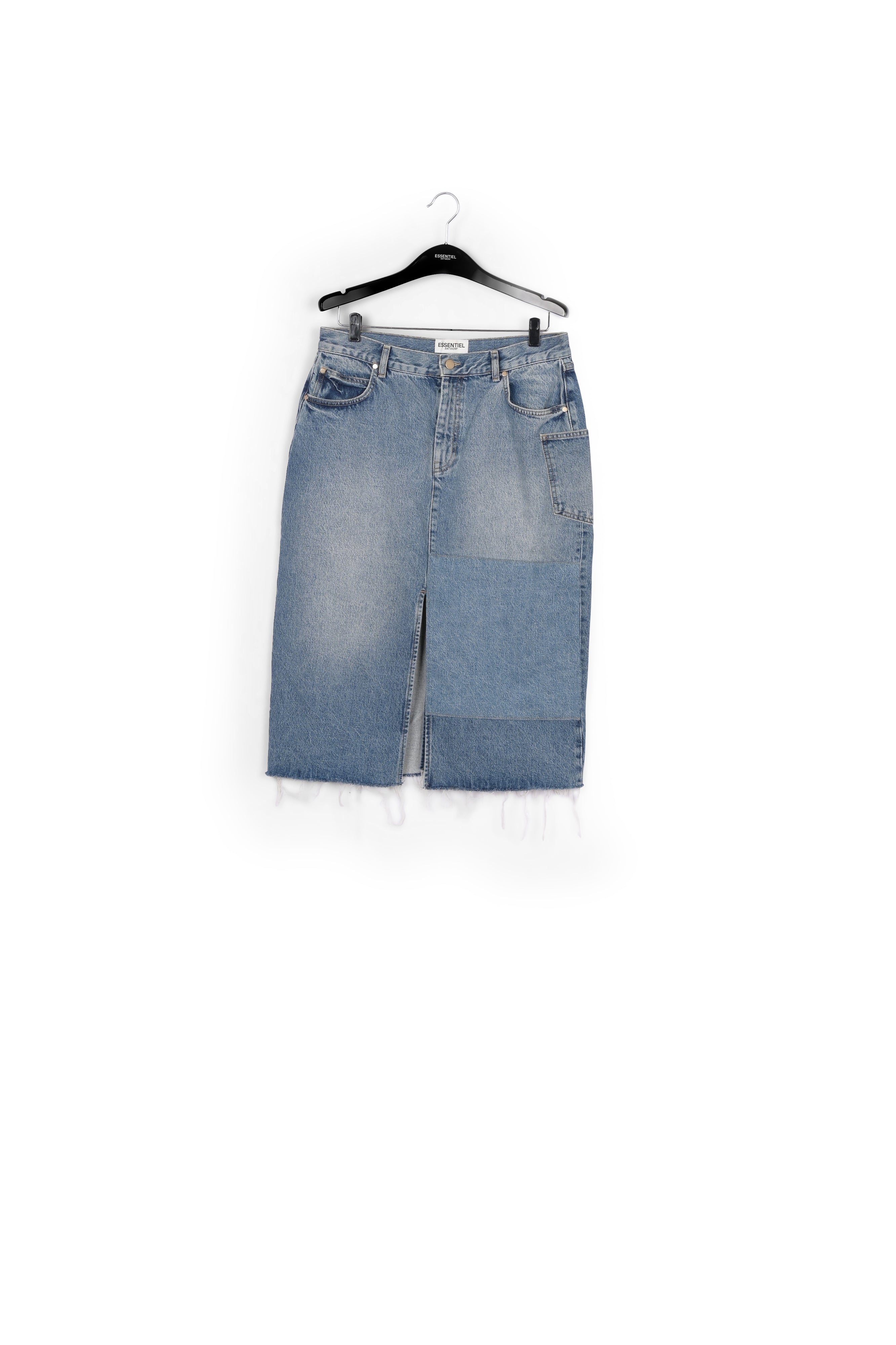 Jupe fourreau en jean à taille haute RE—SSENTIEL | Essentiel second hand