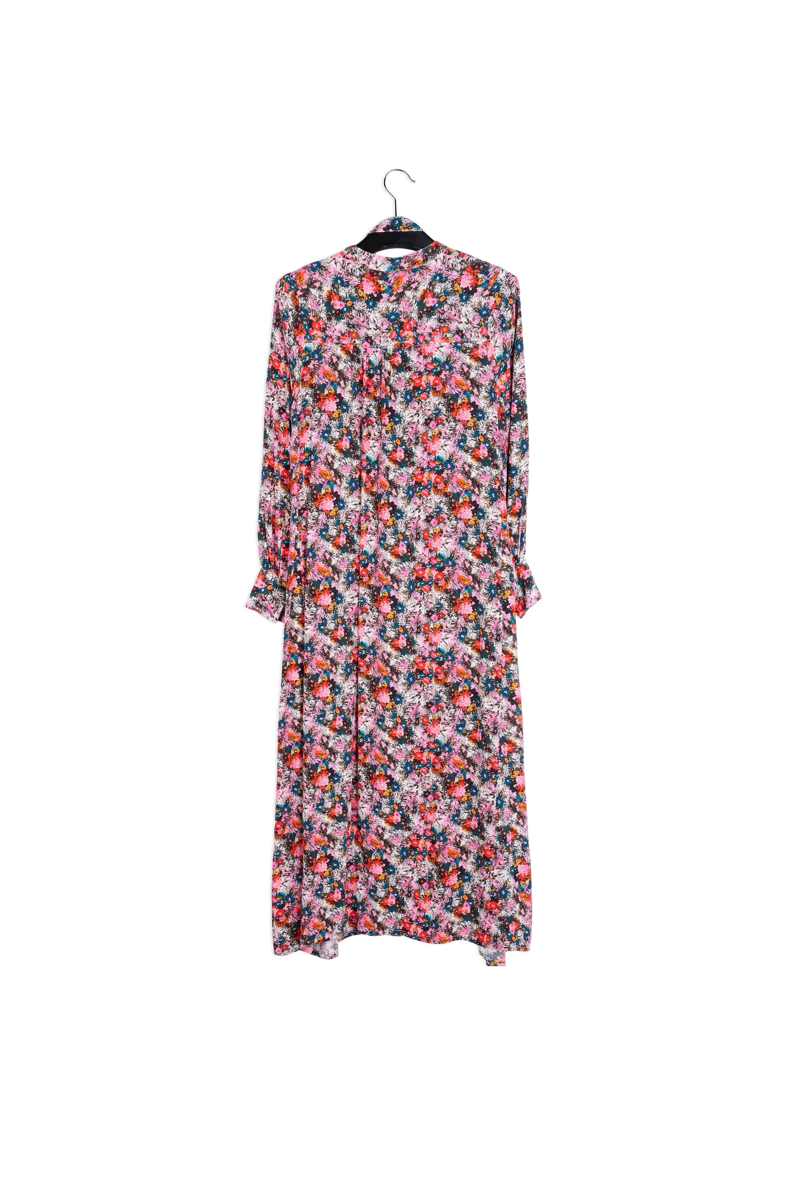 Roze A-lijn hemdjurk met bloemenprint RE—SSENTIEL | Essentiel second hand