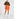 Orange high-waisted mini skirt Faume - seconde main