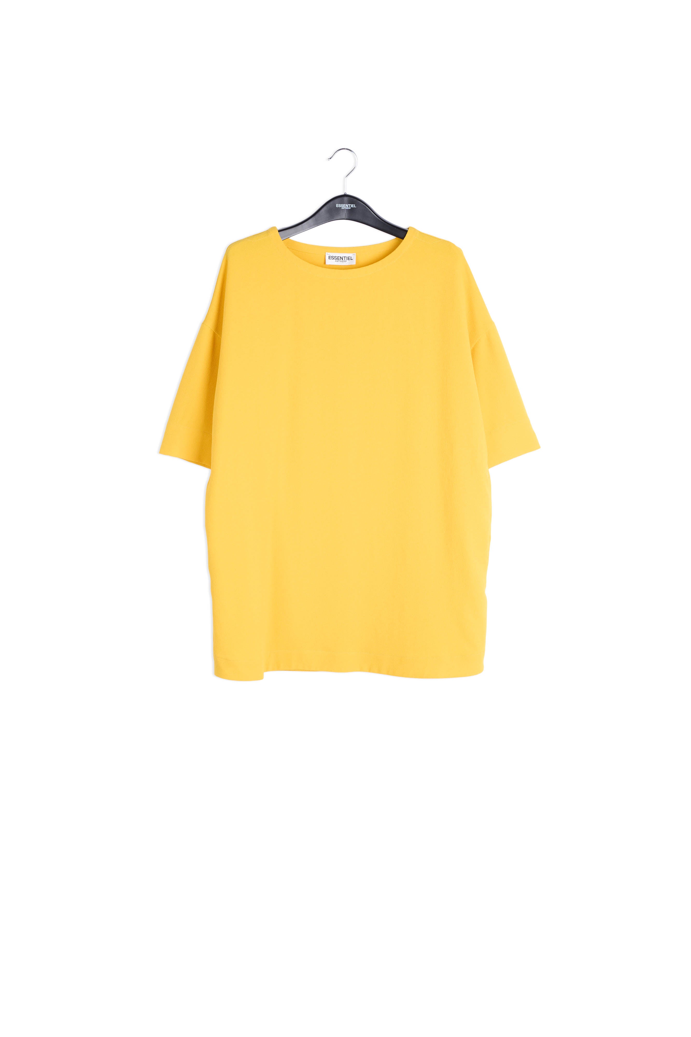 Yellow straight cut mini dress RE—SSENTIEL | Essentiel second hand