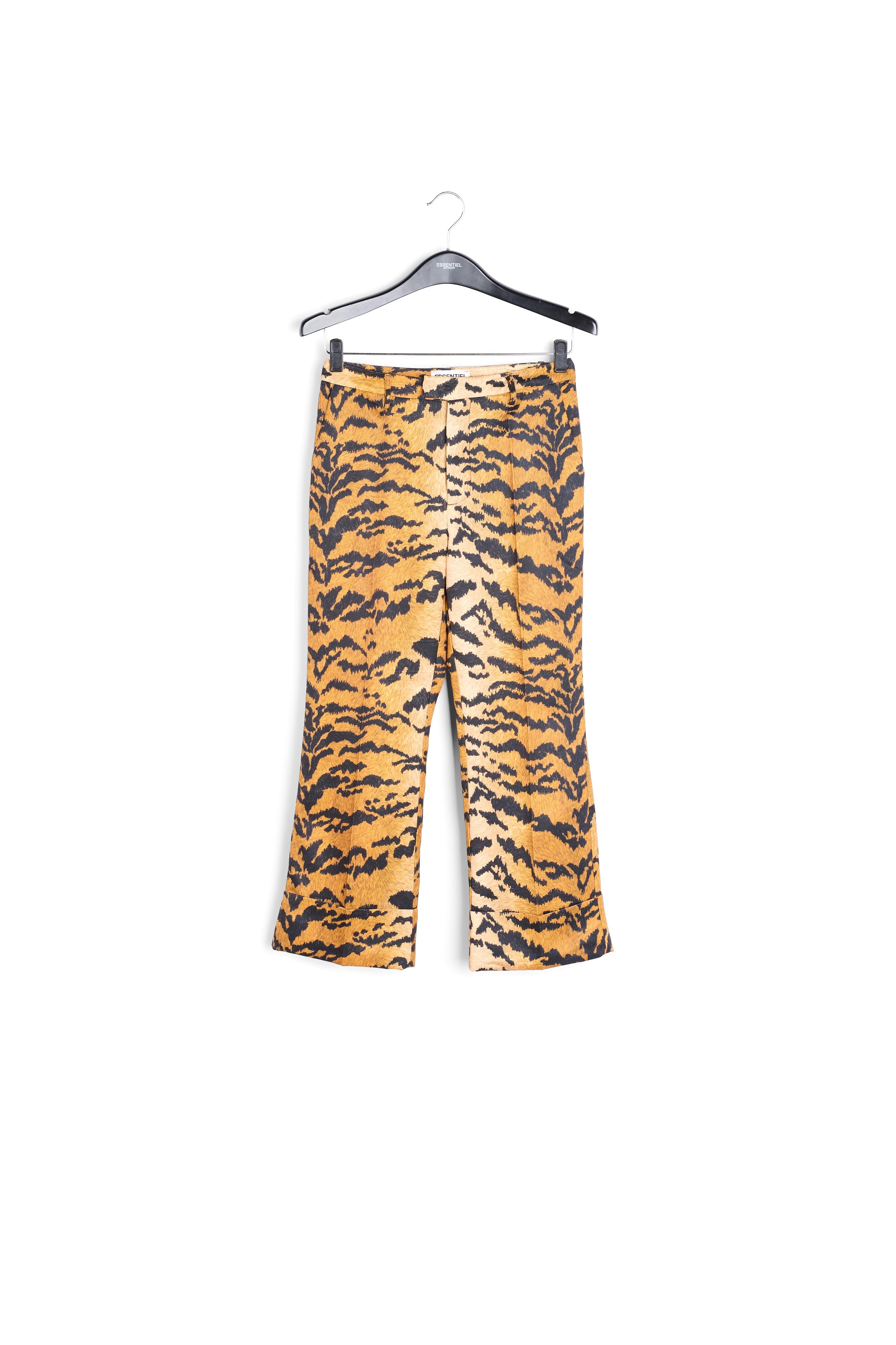 Pantalon tailleur à imprimé tigre RE—SSENTIEL | Essentiel second hand