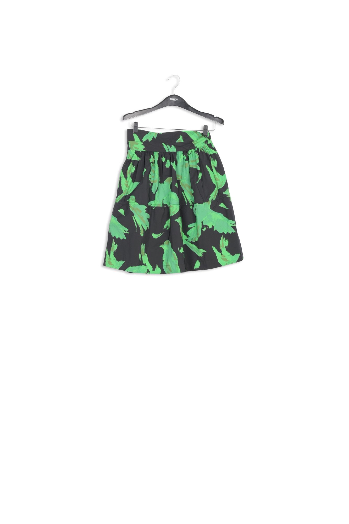 Black and green gathered mini skirt RE—SSENTIEL | Essentiel second hand