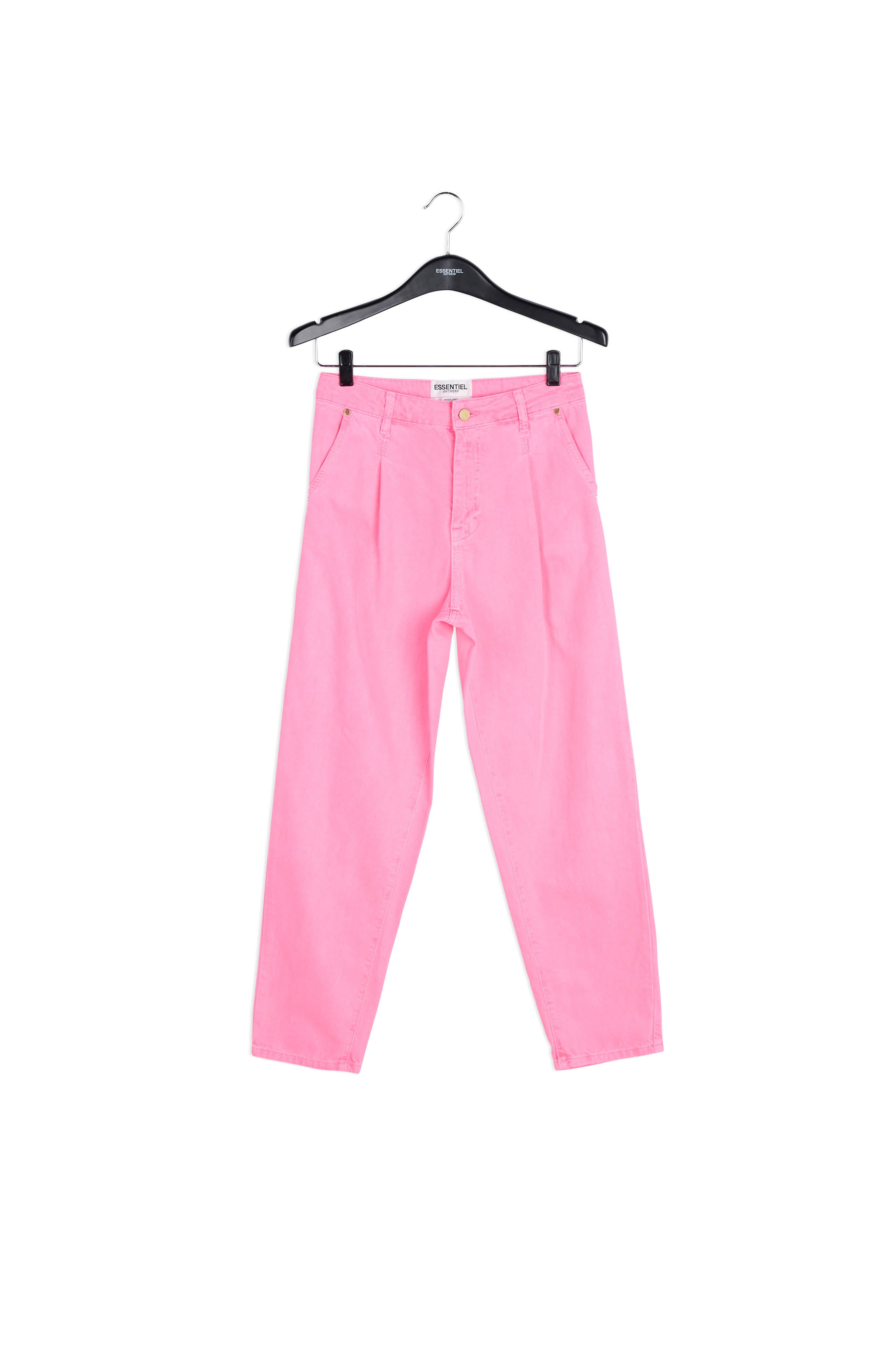 Neon pink high-rise jeans RE—SSENTIEL | Essentiel second hand