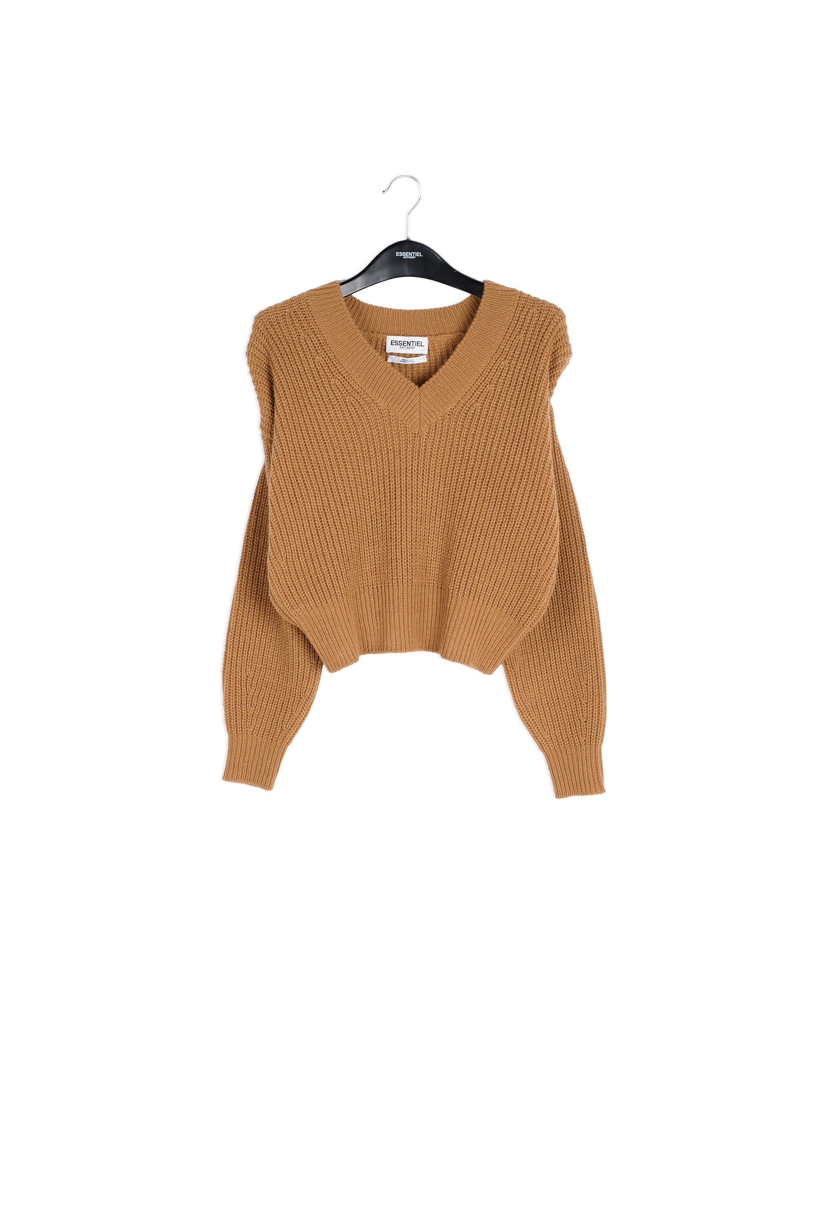 Pull camel à épaulettes RE—SSENTIEL | Essentiel second hand