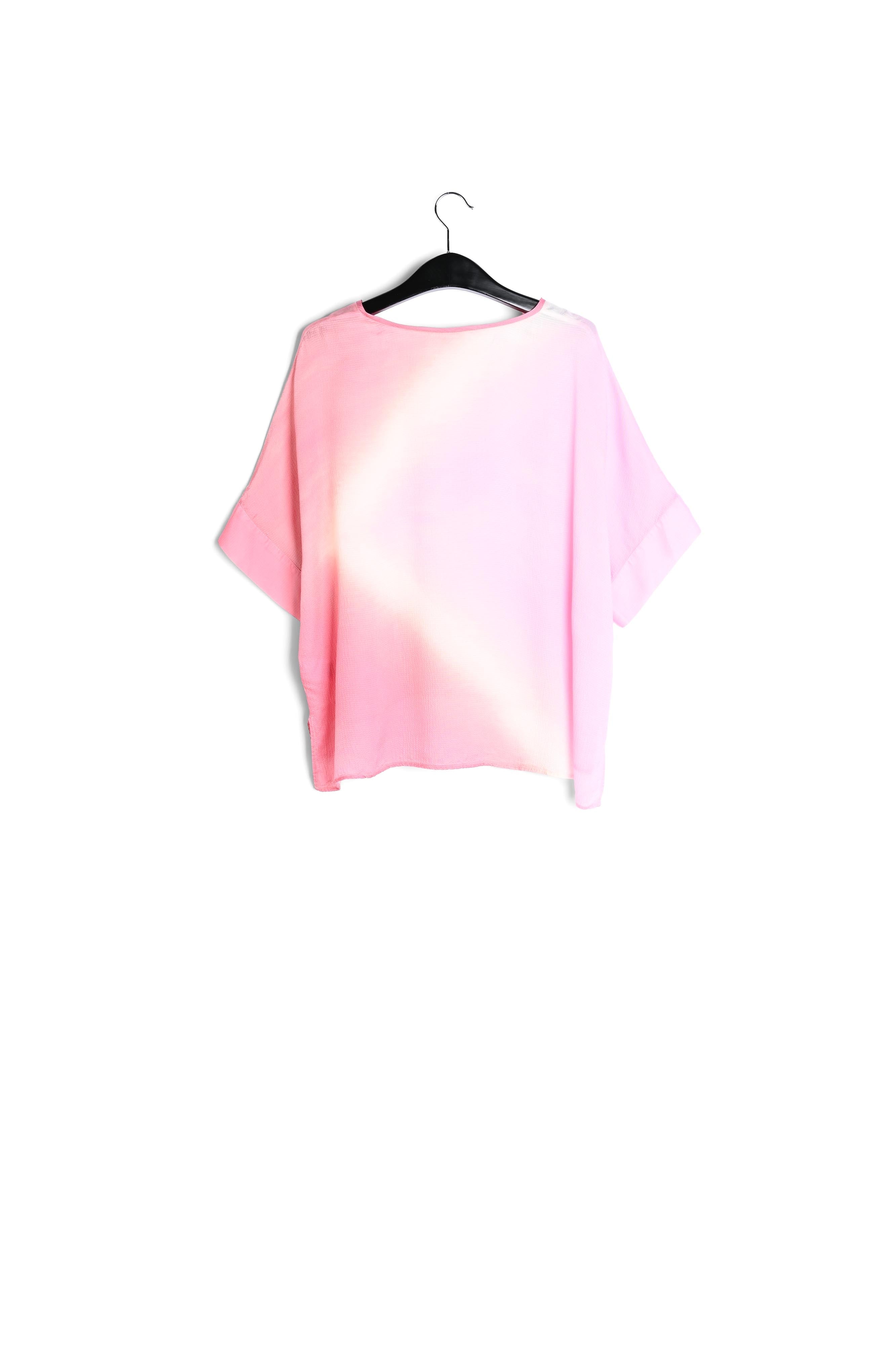 Light pink boxy tie-dye print top RE—SSENTIEL | Essentiel second hand