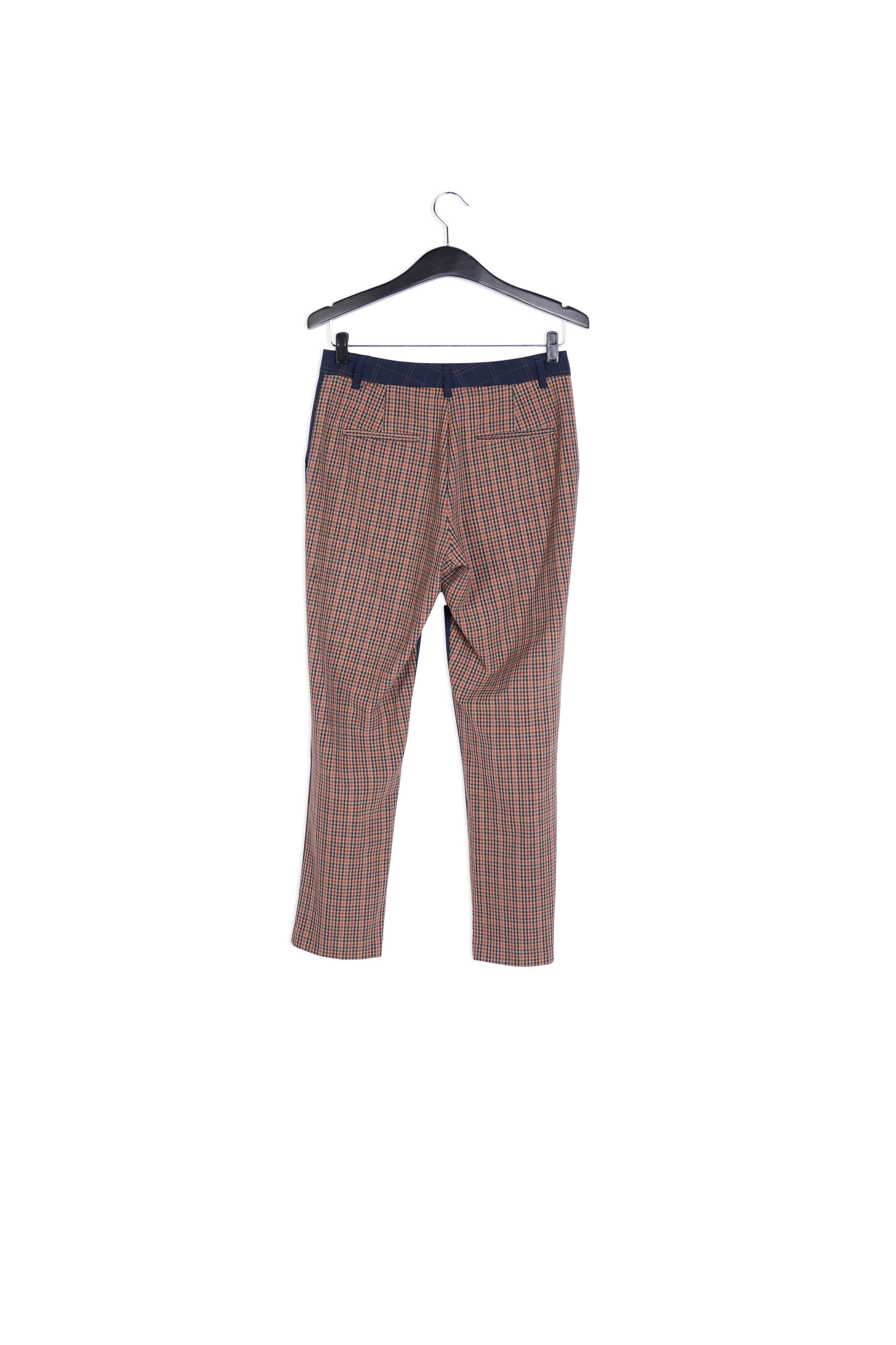 Geruite broek van twee stoffen RE—SSENTIEL | Essentiel second hand