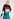 Dark green, blue and red intarsia-knitted sweater Faume - seconde main