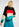 Intarsia gebreide trui in donkergroen, blauw en rood Faume - seconde main