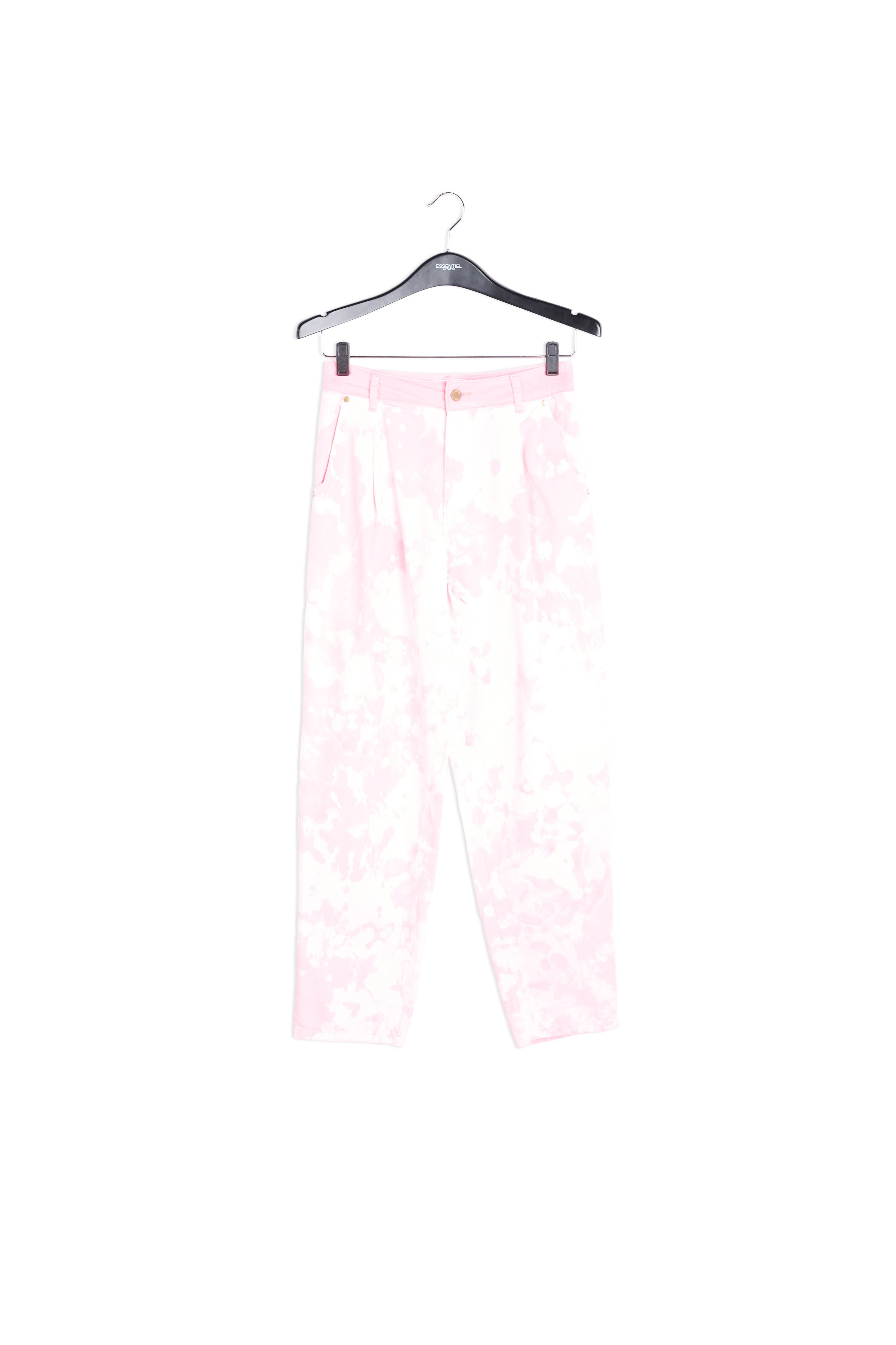 Jean tie-dye rose et blanc cassé RE—SSENTIEL | Essentiel second hand