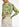 Limoengroene top met bloemenprint Faume - seconde main
