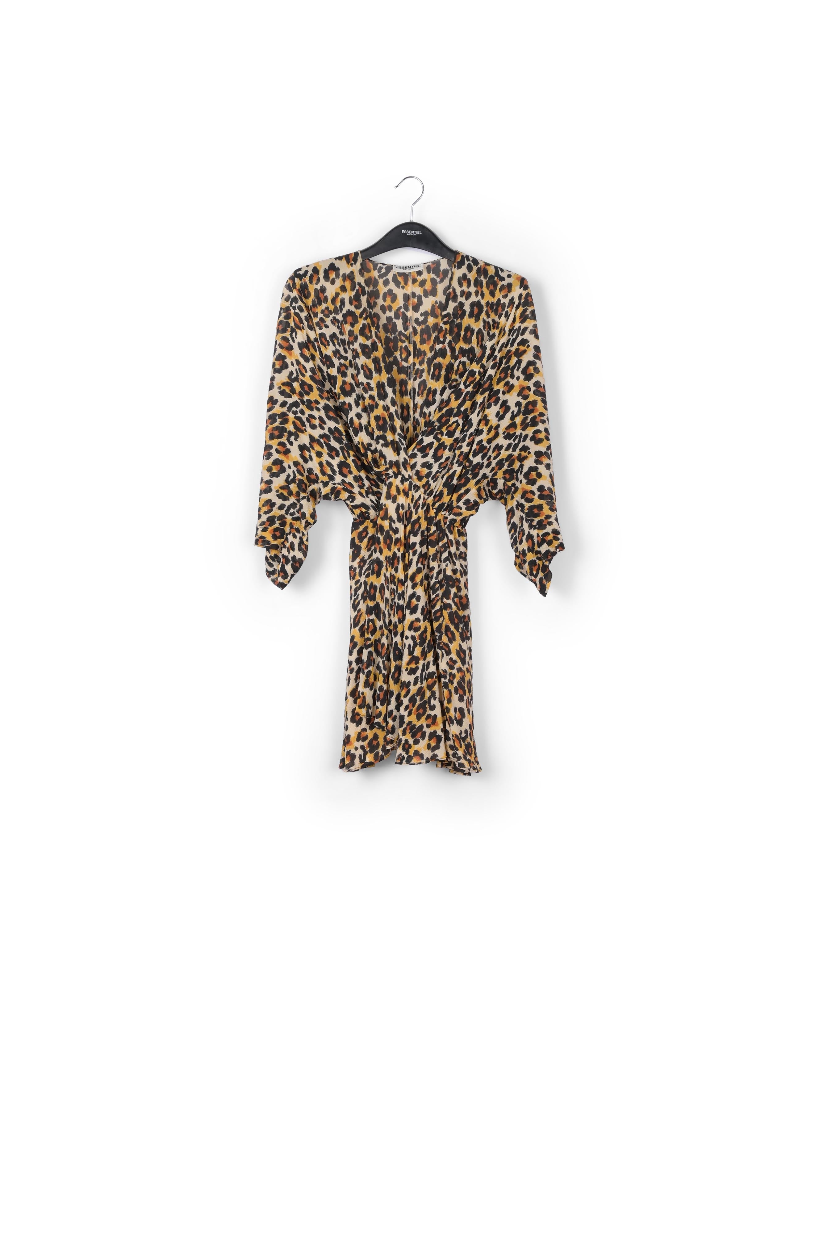 Leopard-print mini wrap dress RE—SSENTIEL | Essentiel second hand