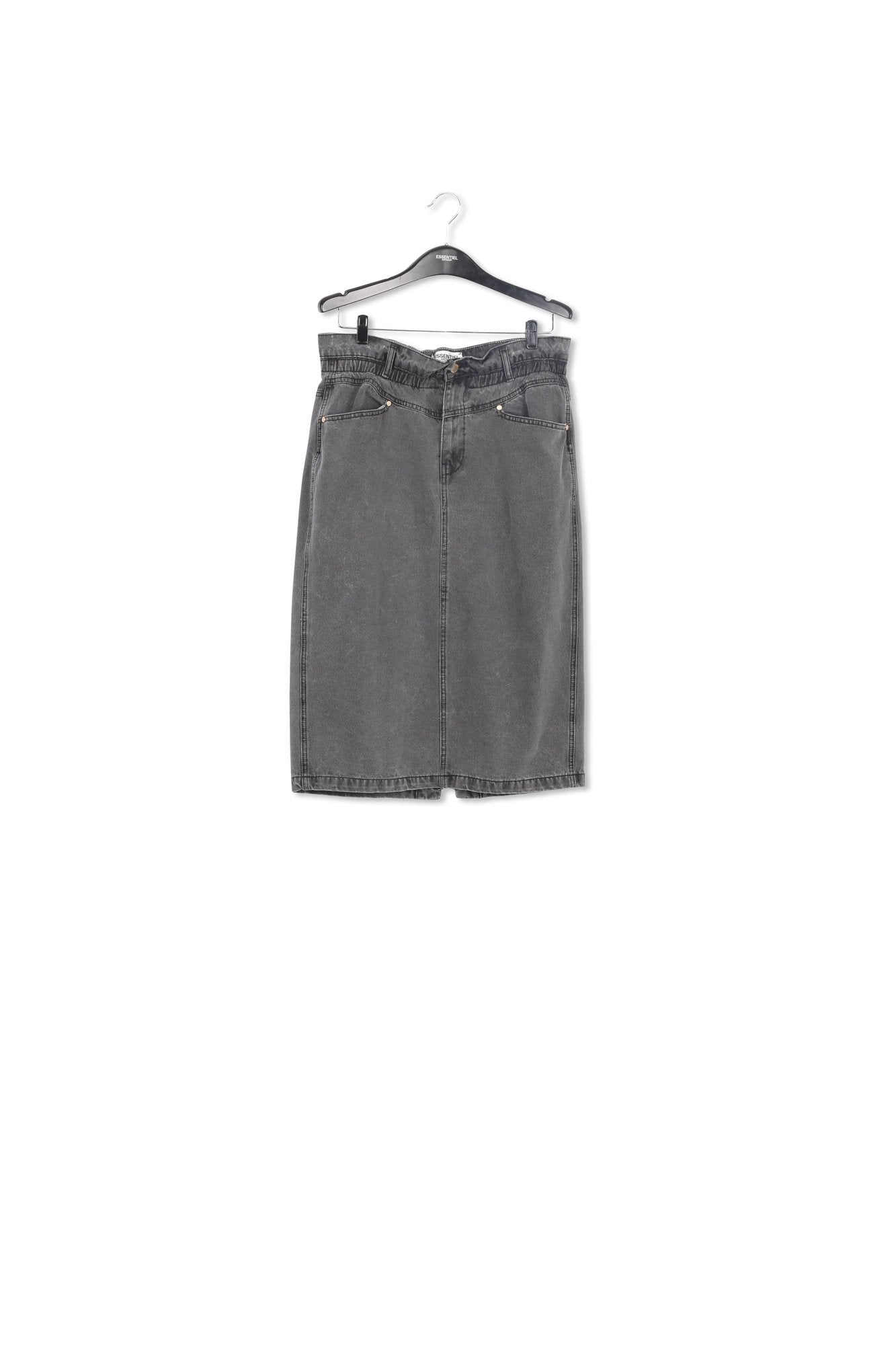 Dark grey denim pencil skirt RE—SSENTIEL | Essentiel second hand