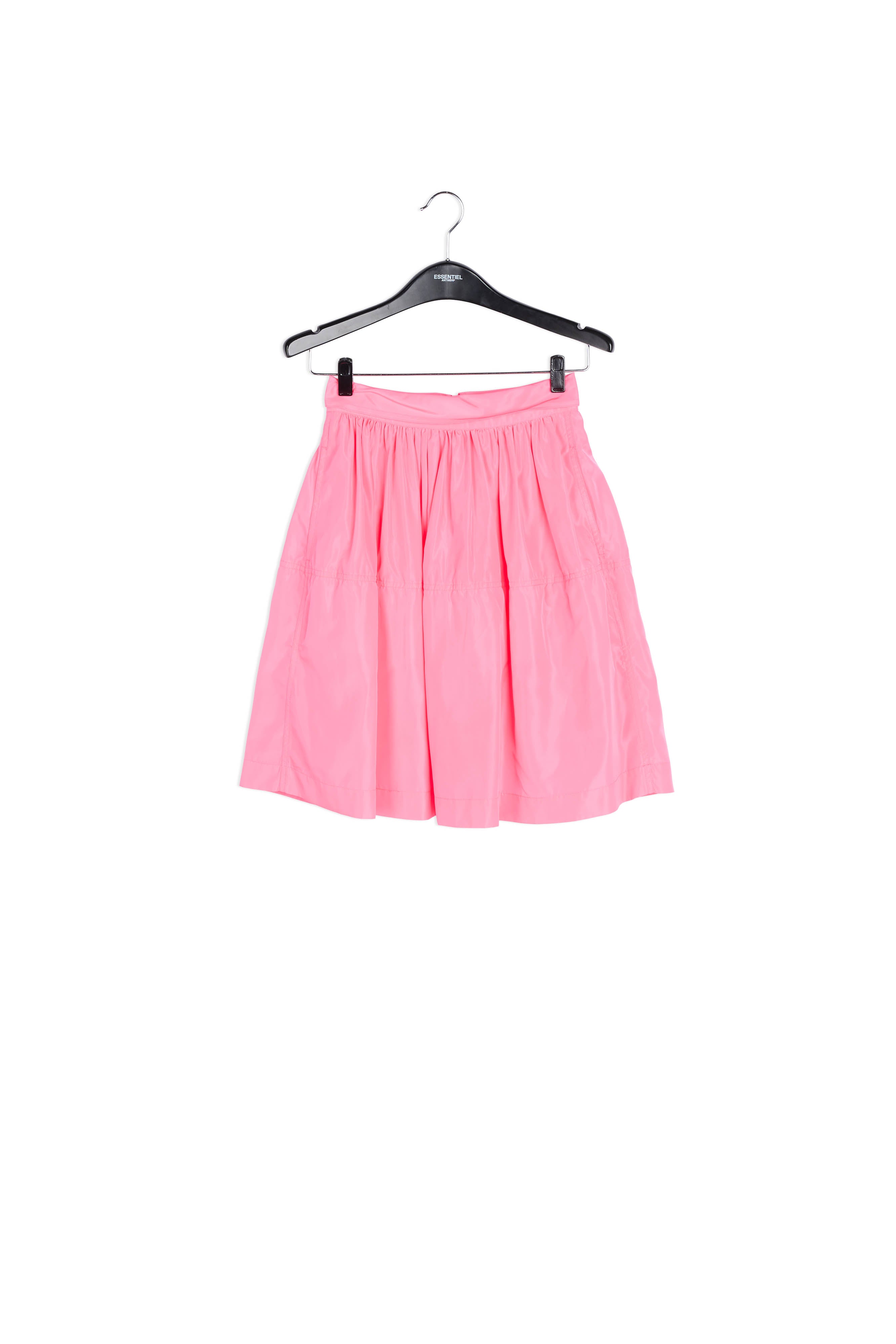 Neon pink gathered mini skirt RE—SSENTIEL | Essentiel second hand