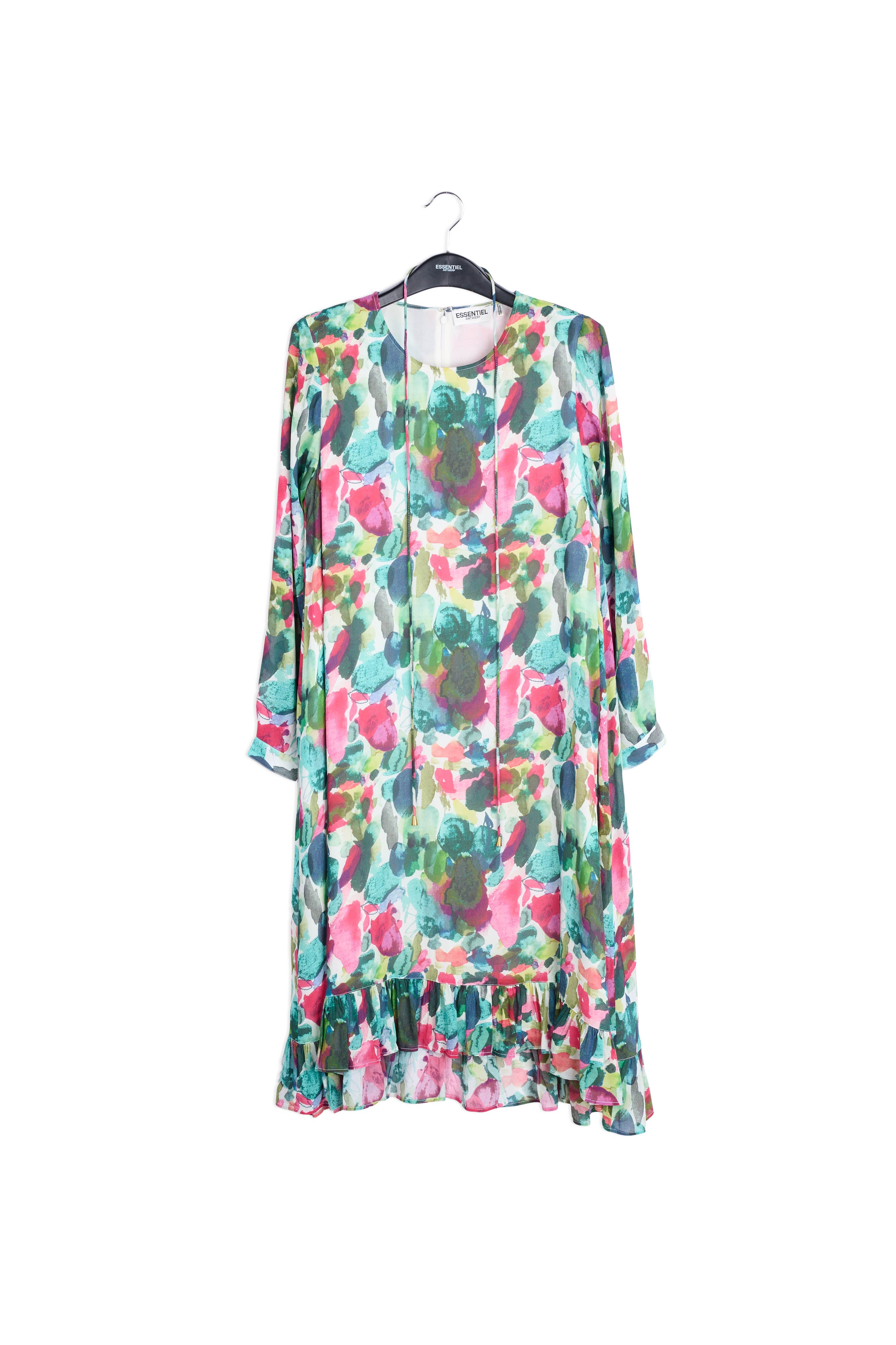 Green A-line midi dress RE—SSENTIEL | Essentiel second hand