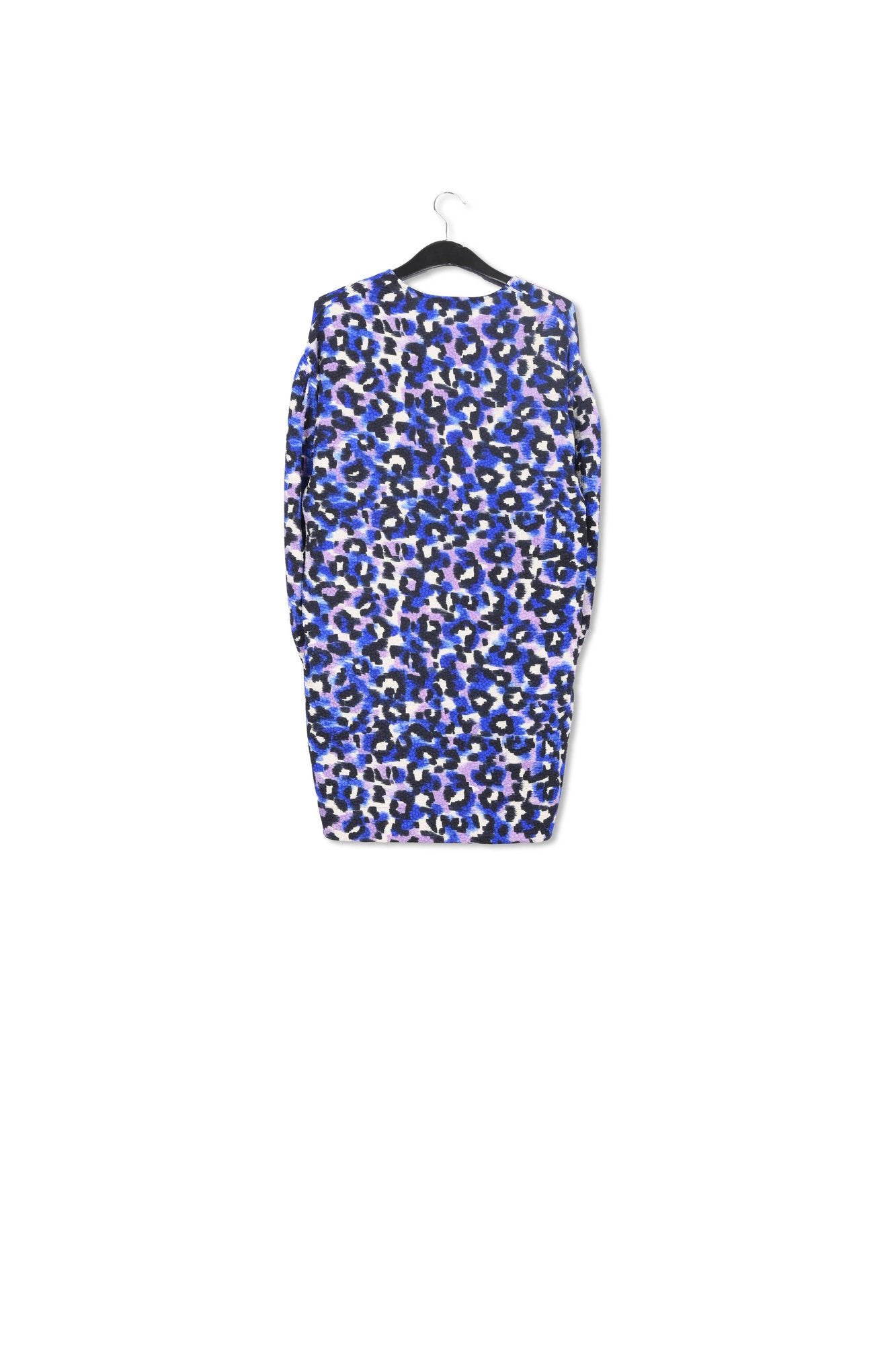 Blue and lilac leopard print mini dress RE—SSENTIEL | Essentiel second hand