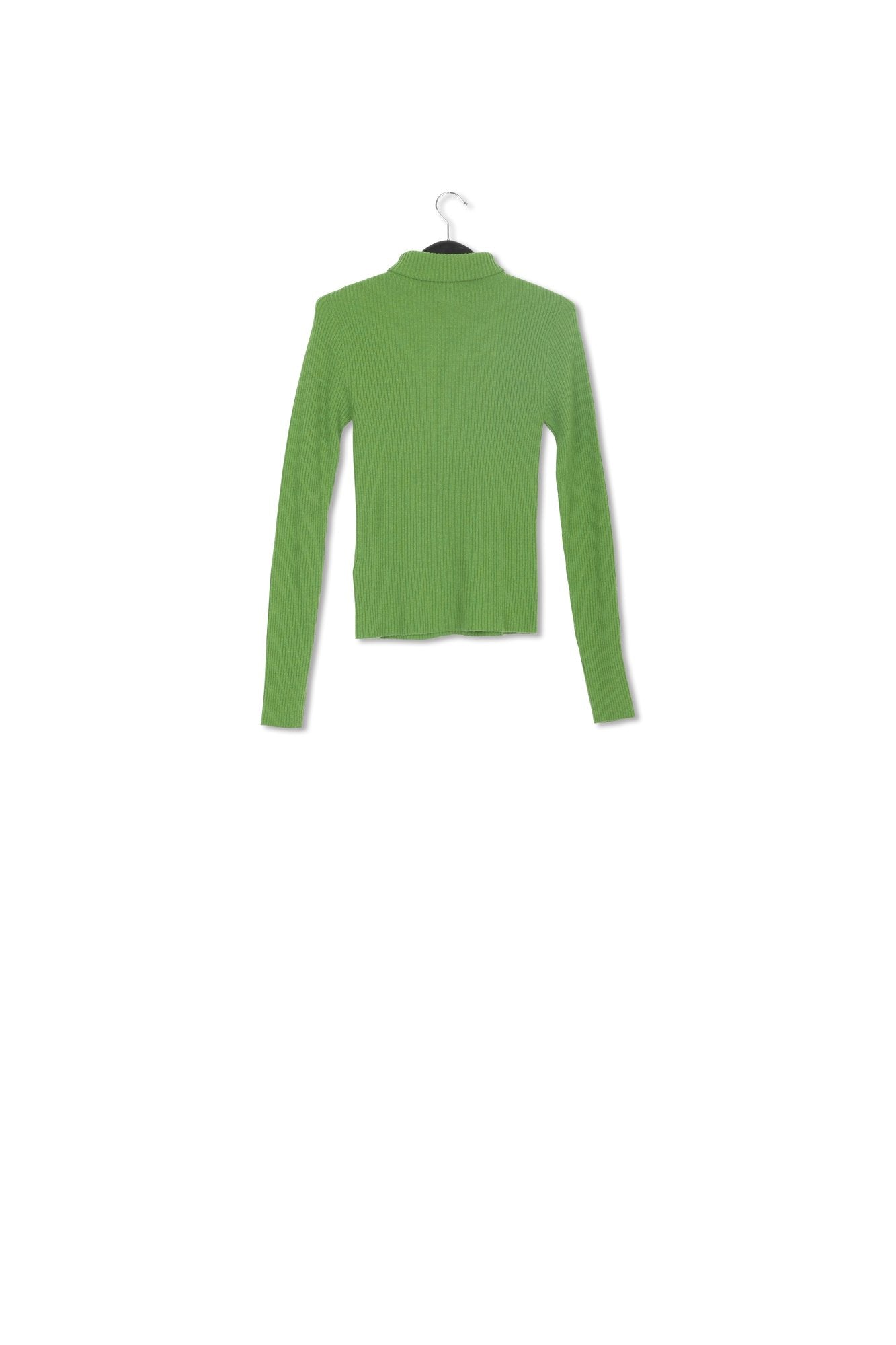 Pull vert à  col roulé en mérinos RE—SSENTIEL | Essentiel second hand
