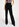 Pantalon droit noir en viscose-satin Faume - seconde main