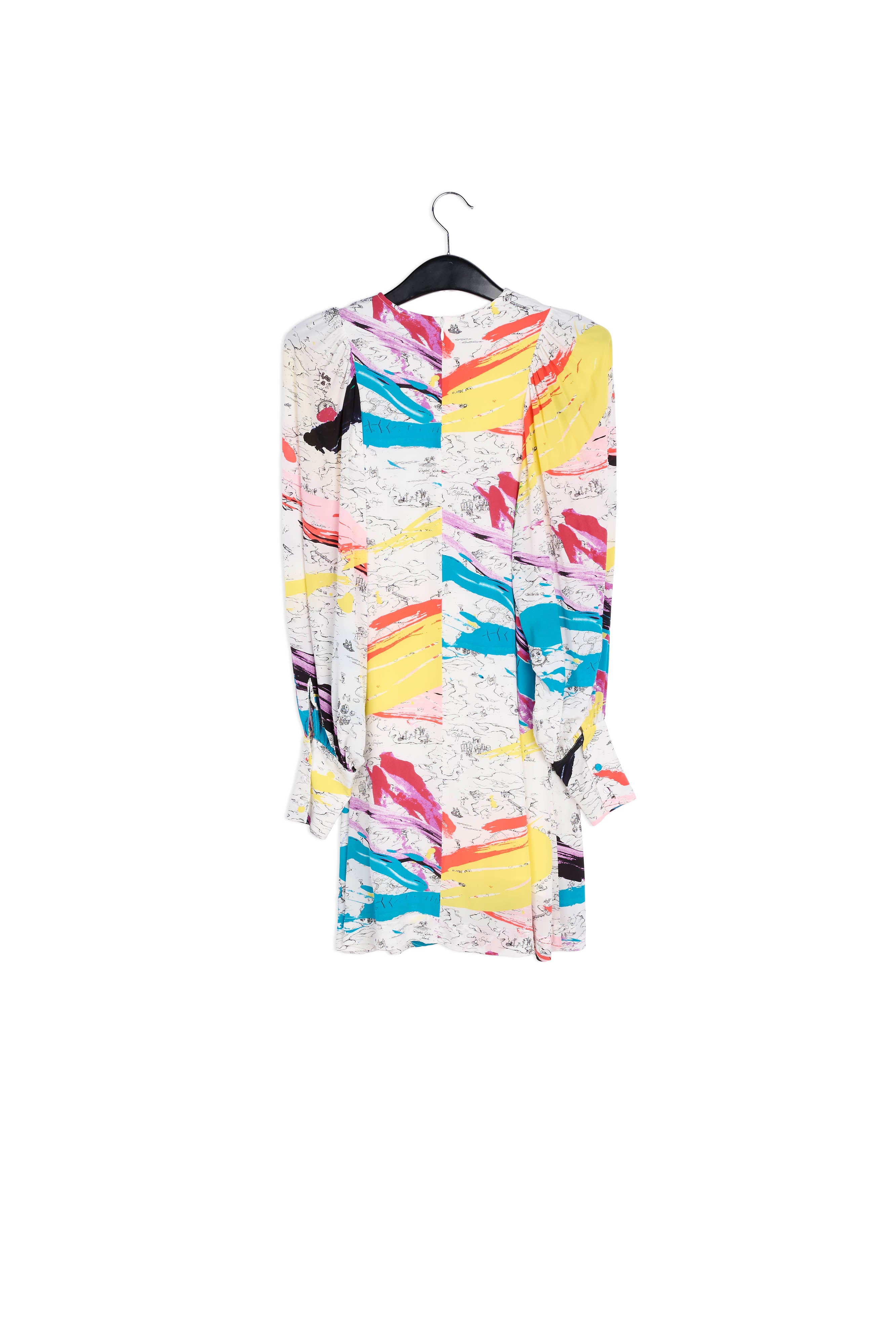 Off-white mini dress with colorful splatters RE—SSENTIEL | Essentiel second hand