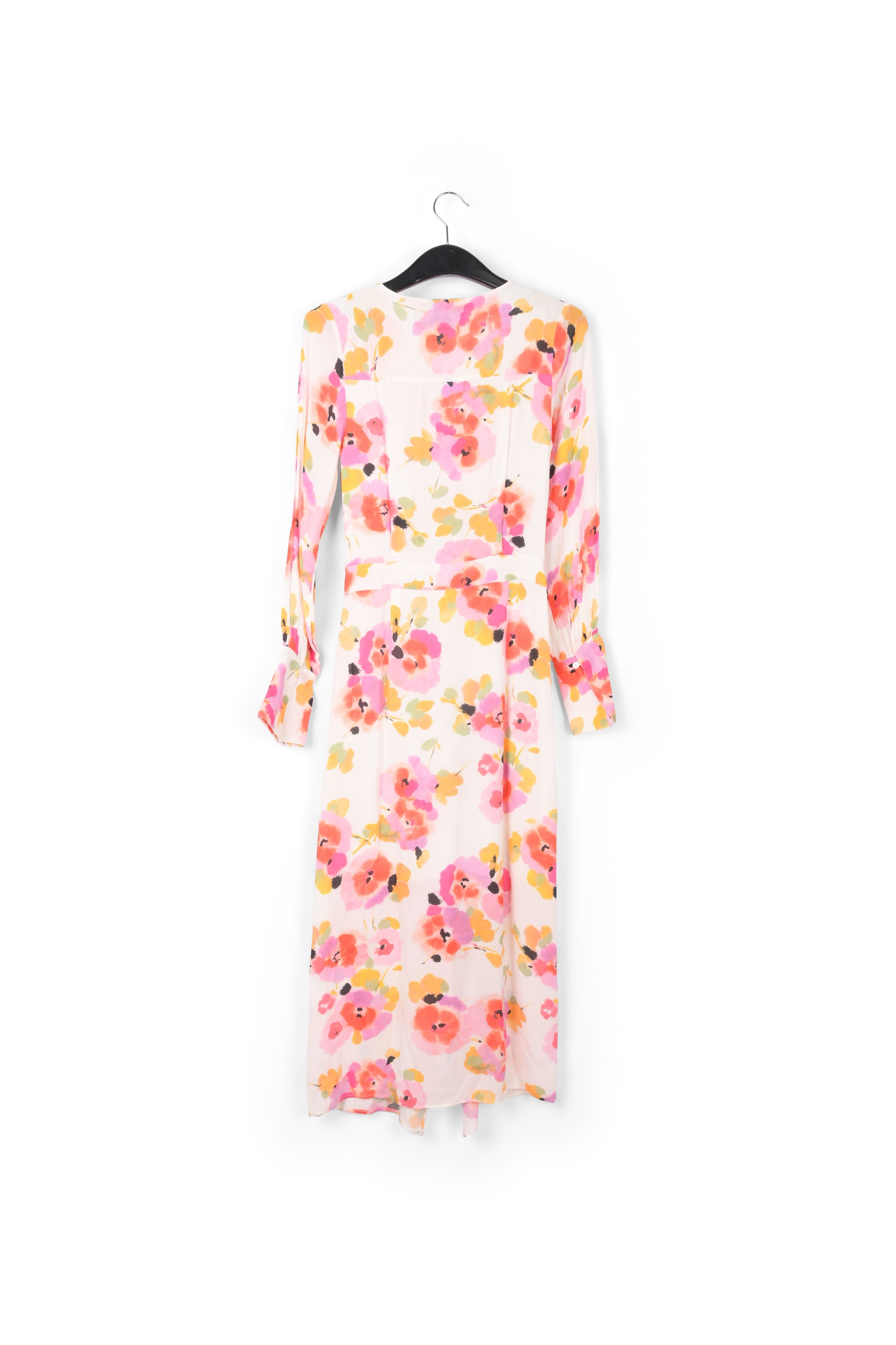 Off-white floral-print midi dress RE—SSENTIEL | Essentiel second hand
