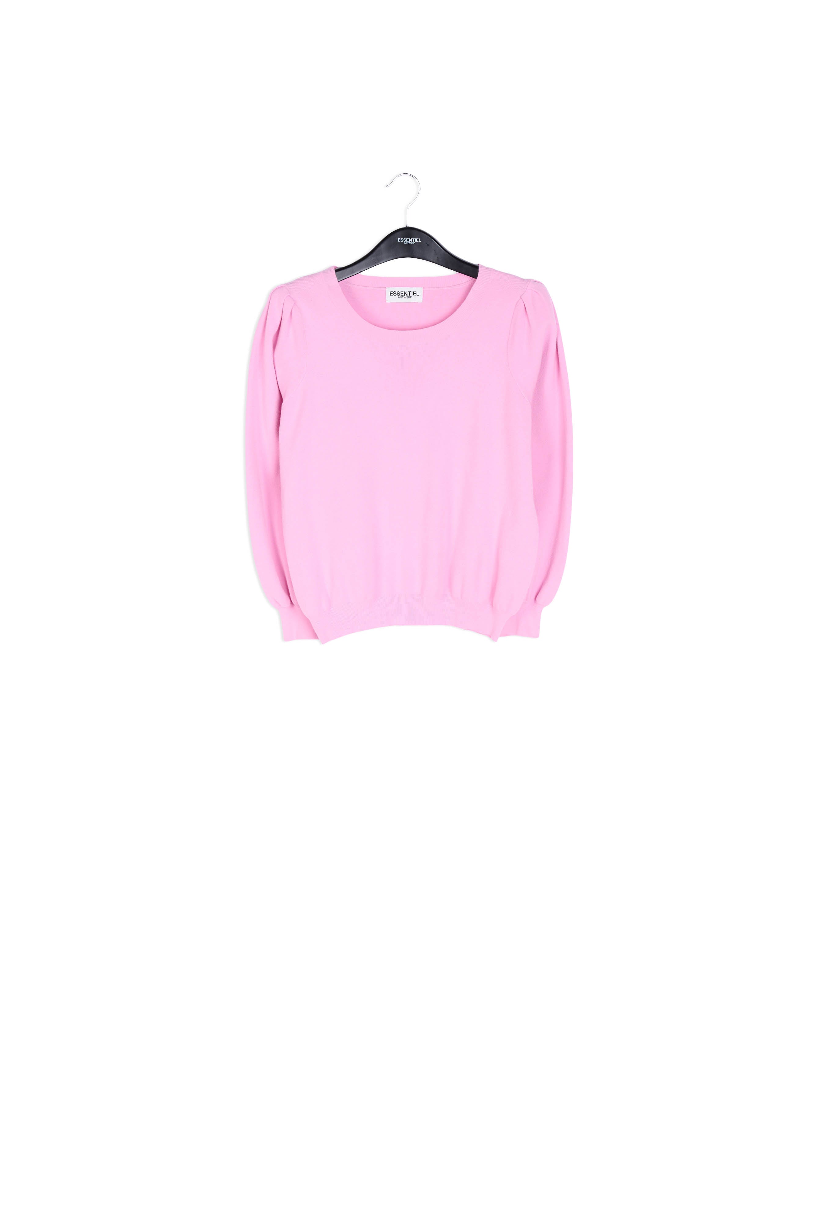 Pull rose clair aux détails plissés RE—SSENTIEL | Essentiel second hand