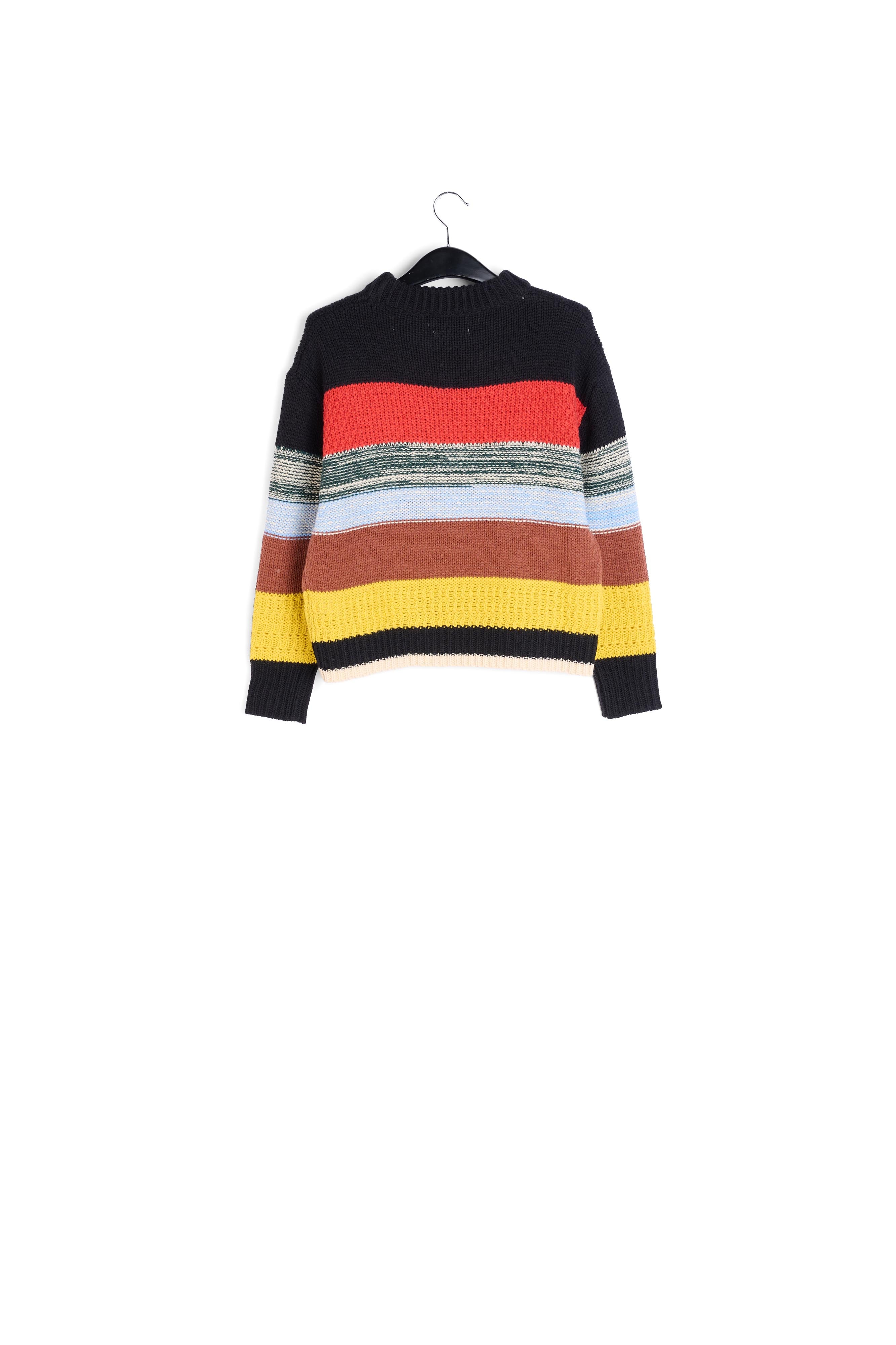 Pull multicolore en maille à rayures RE—SSENTIEL | Essentiel second hand