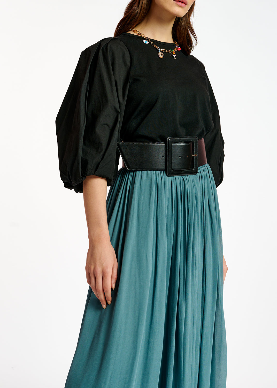 Bleu maxi-length skirt RE—SSENTIEL | Essentiel second hand