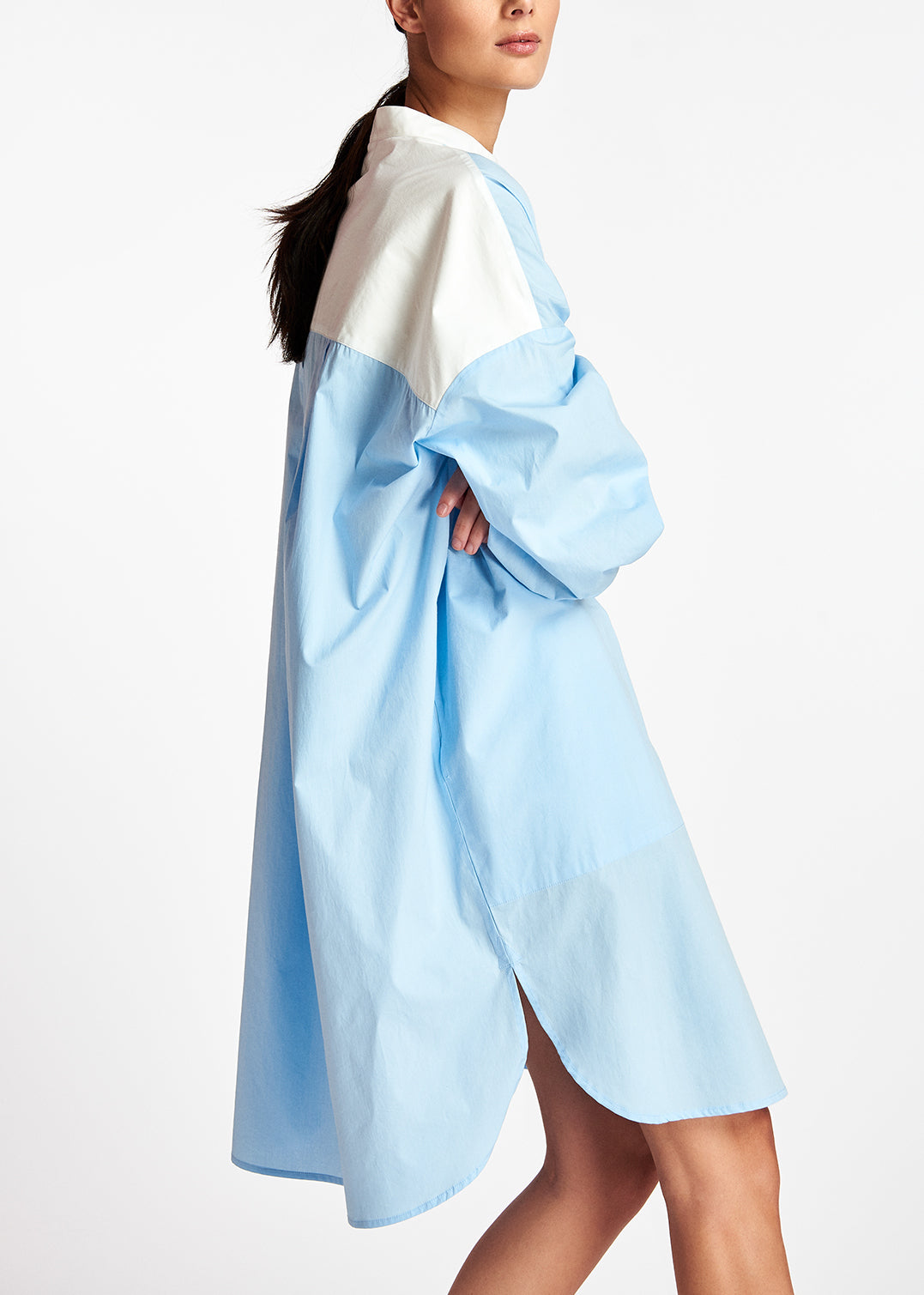 Oversized light blue cotton dress RE—SSENTIEL | Essentiel second hand