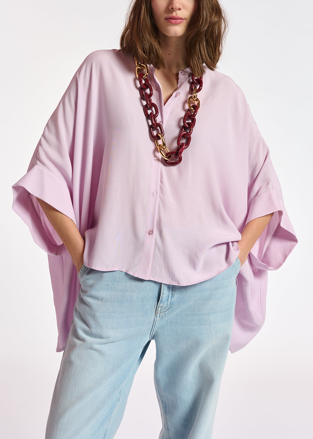 Lilac oversized top RE—SSENTIEL | Essentiel second hand