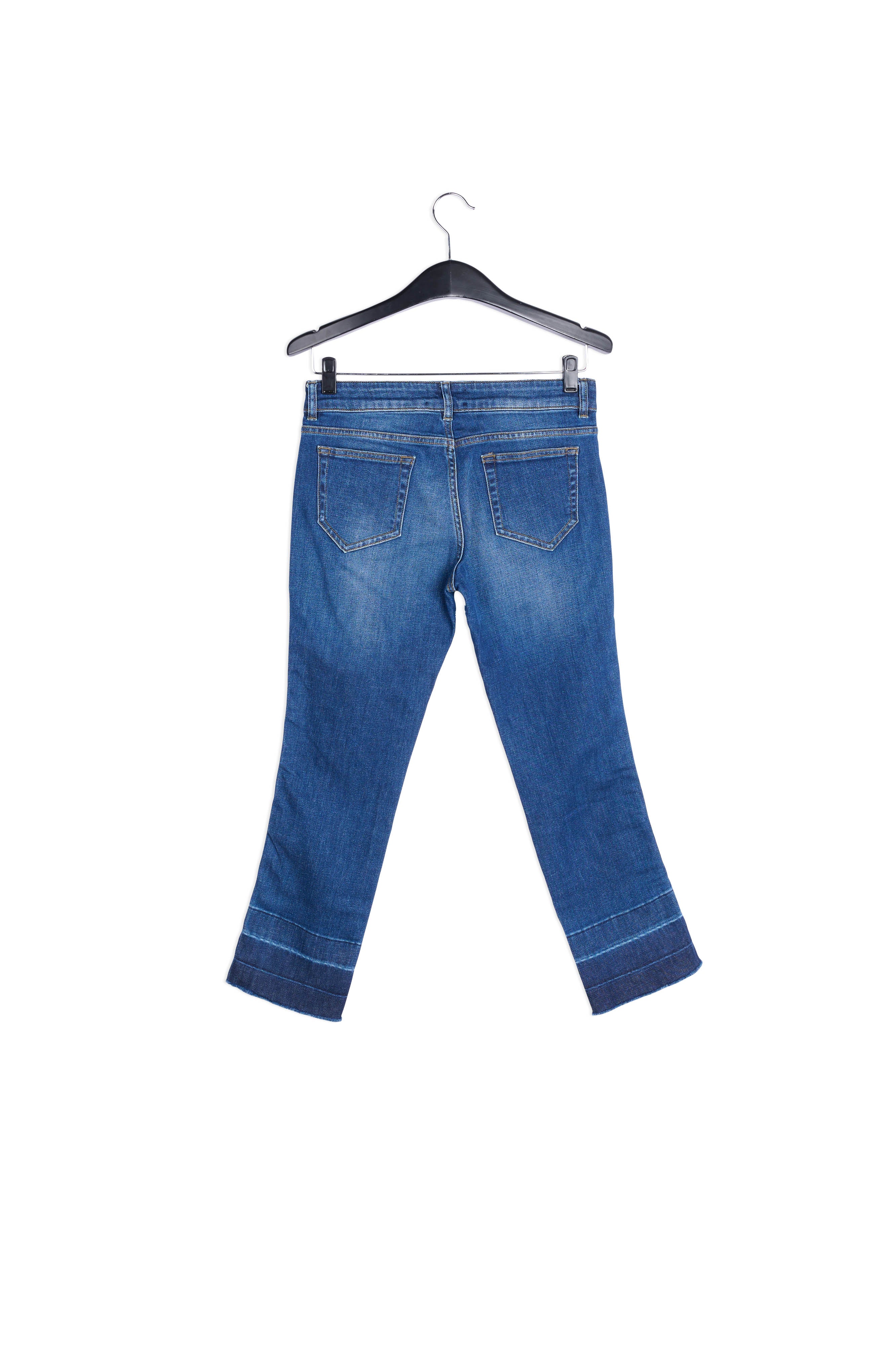 Blauwe slim jeans met gele zijstreep RE—SSENTIEL | Essentiel second hand