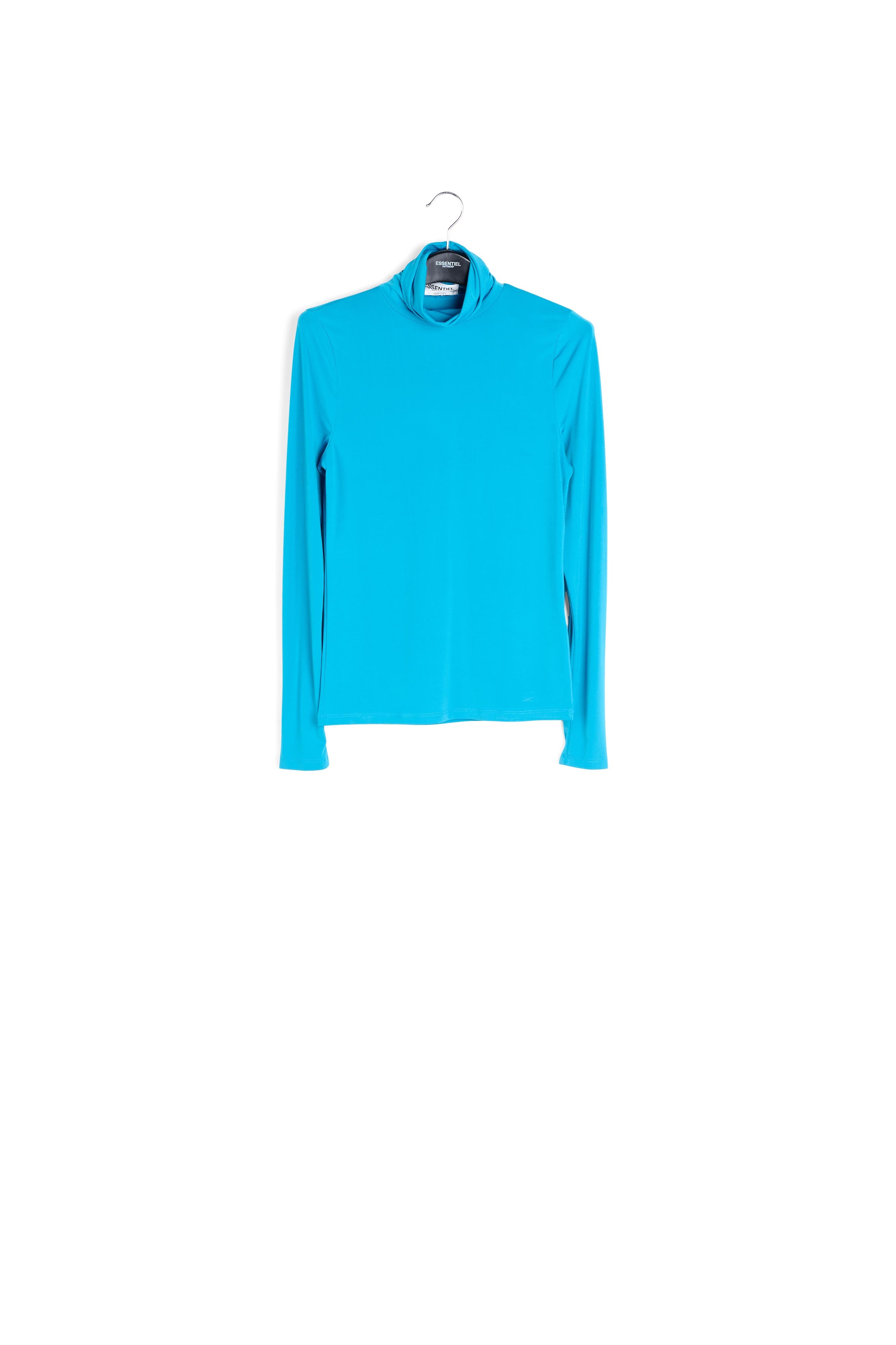 Blue slim-fit turtleneck top RE—SSENTIEL | Essentiel second hand
