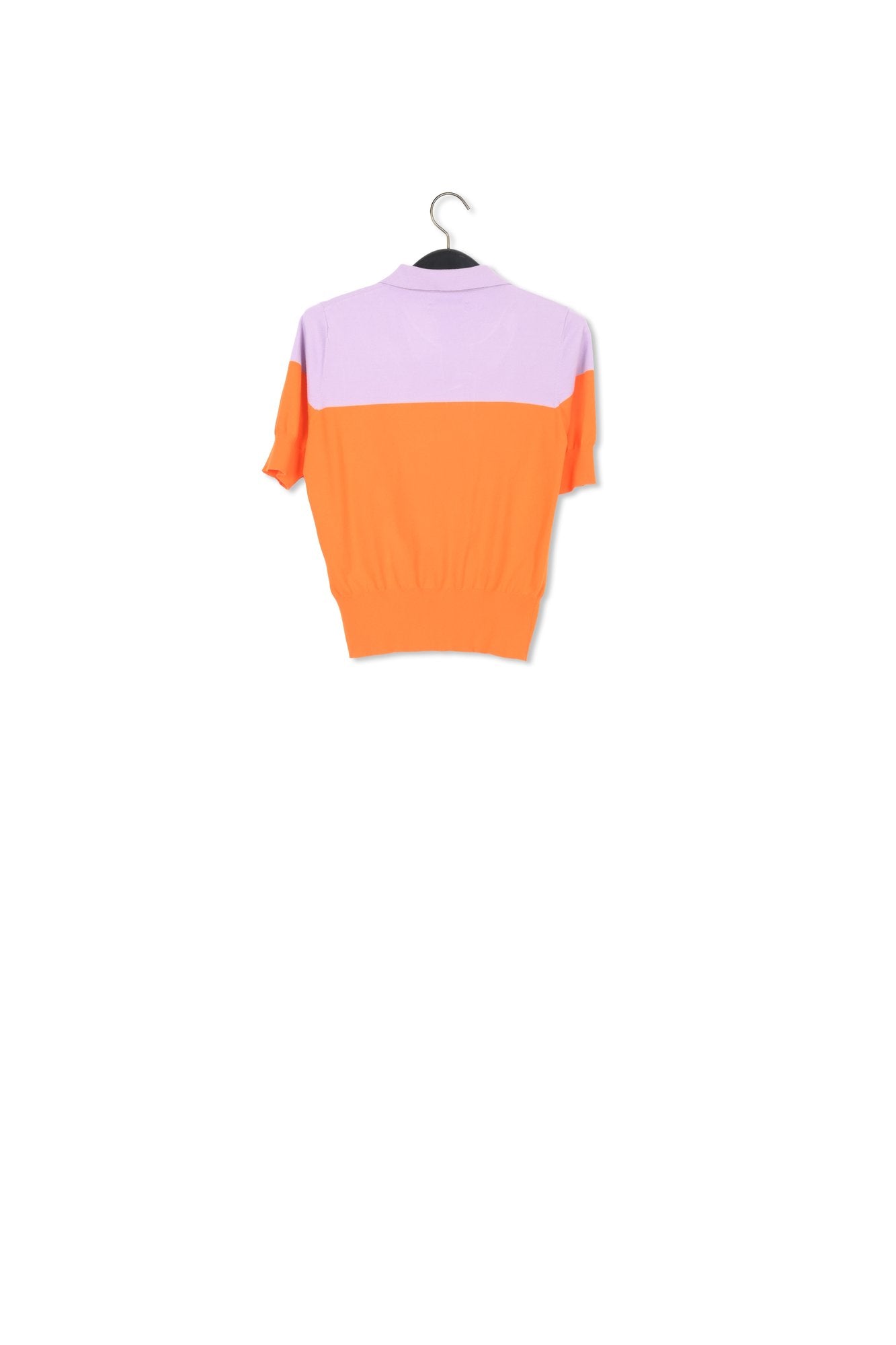 Oranje en lila gebreide polotop RE—SSENTIEL | Essentiel second hand