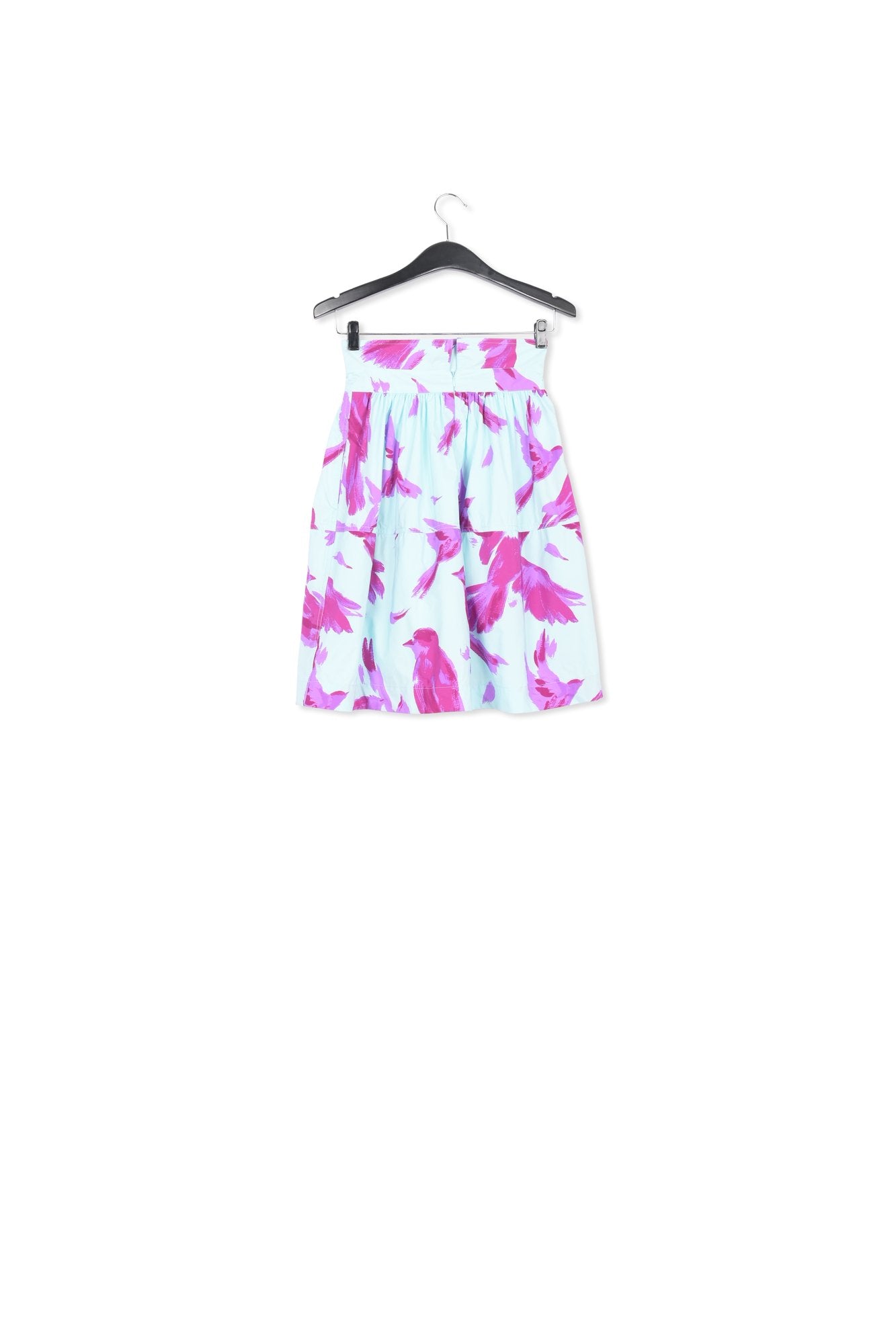 Light blue and purple gathered mini skirt RE—SSENTIEL | Essentiel second hand