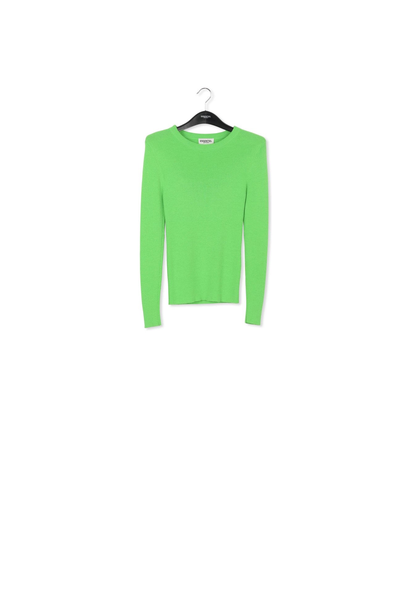 Neon green rib-knitted sweater RE—SSENTIEL | Essentiel second hand