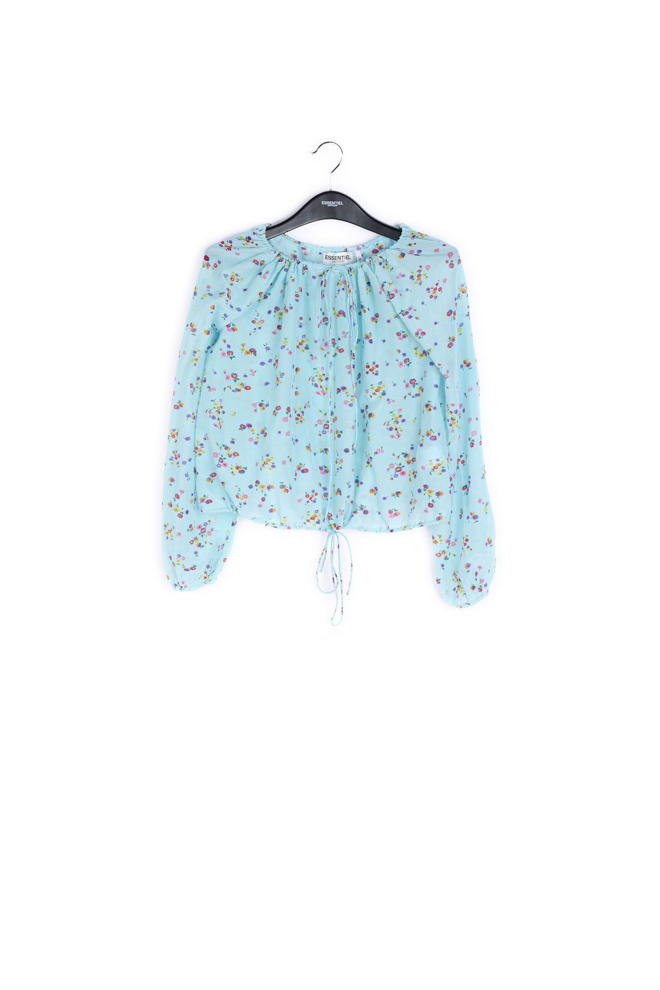Light blue floral blouse RE—SSENTIEL | Essentiel second hand