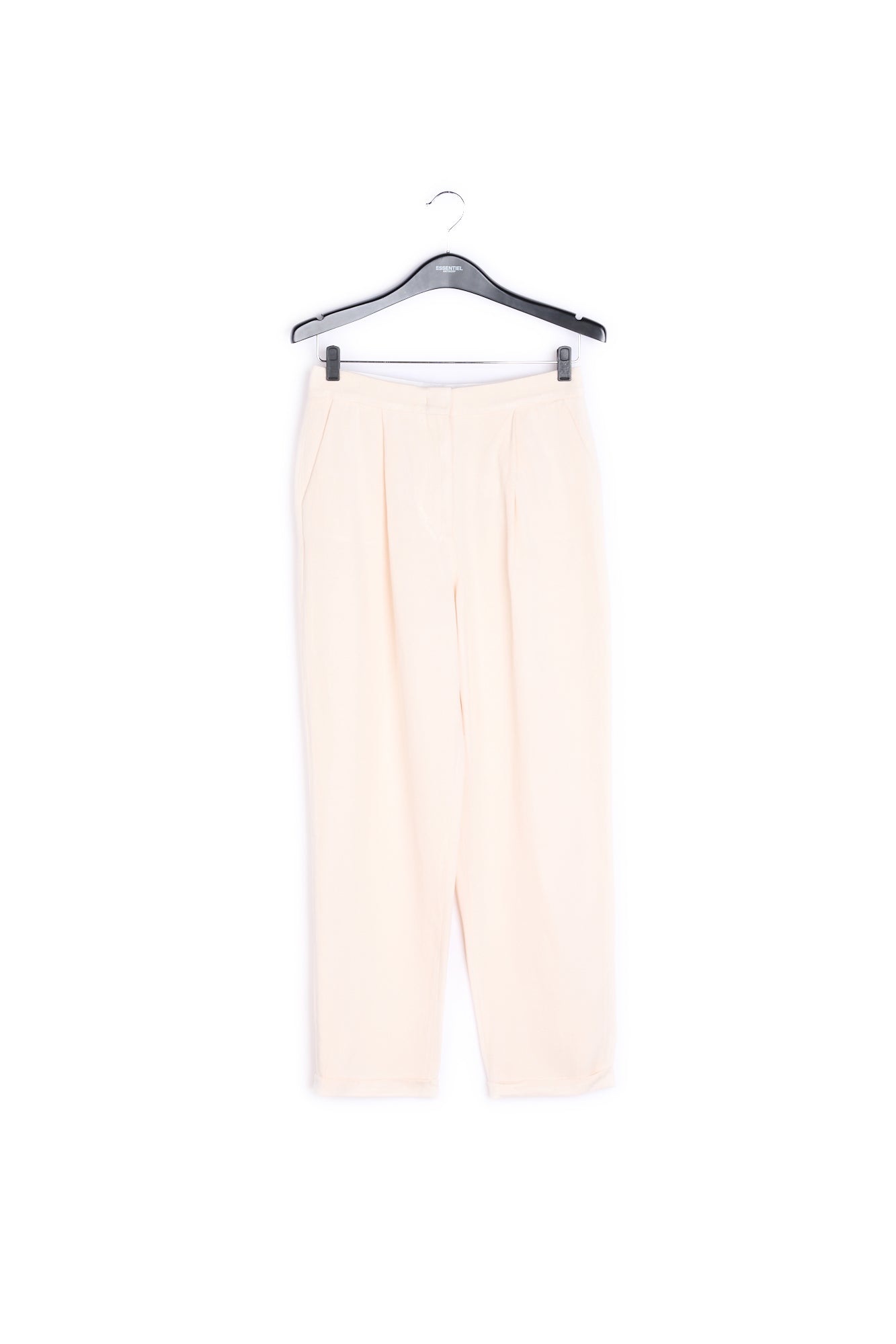 Off-white tailored mid-rise pants RE—SSENTIEL | Essentiel second hand