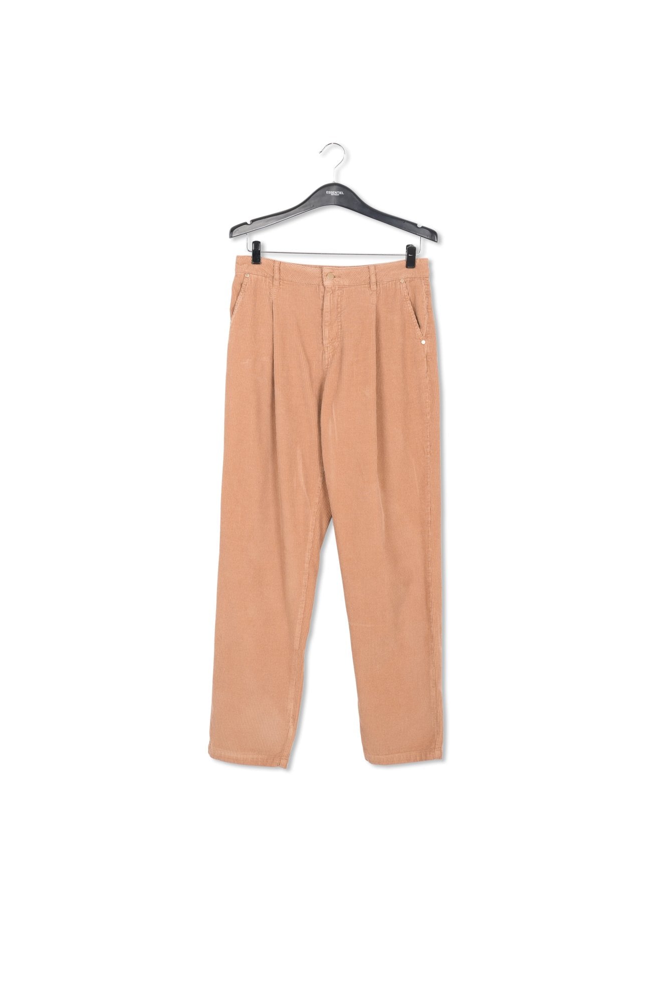Camel cotton-corduroy pants RE—SSENTIEL | Essentiel second hand