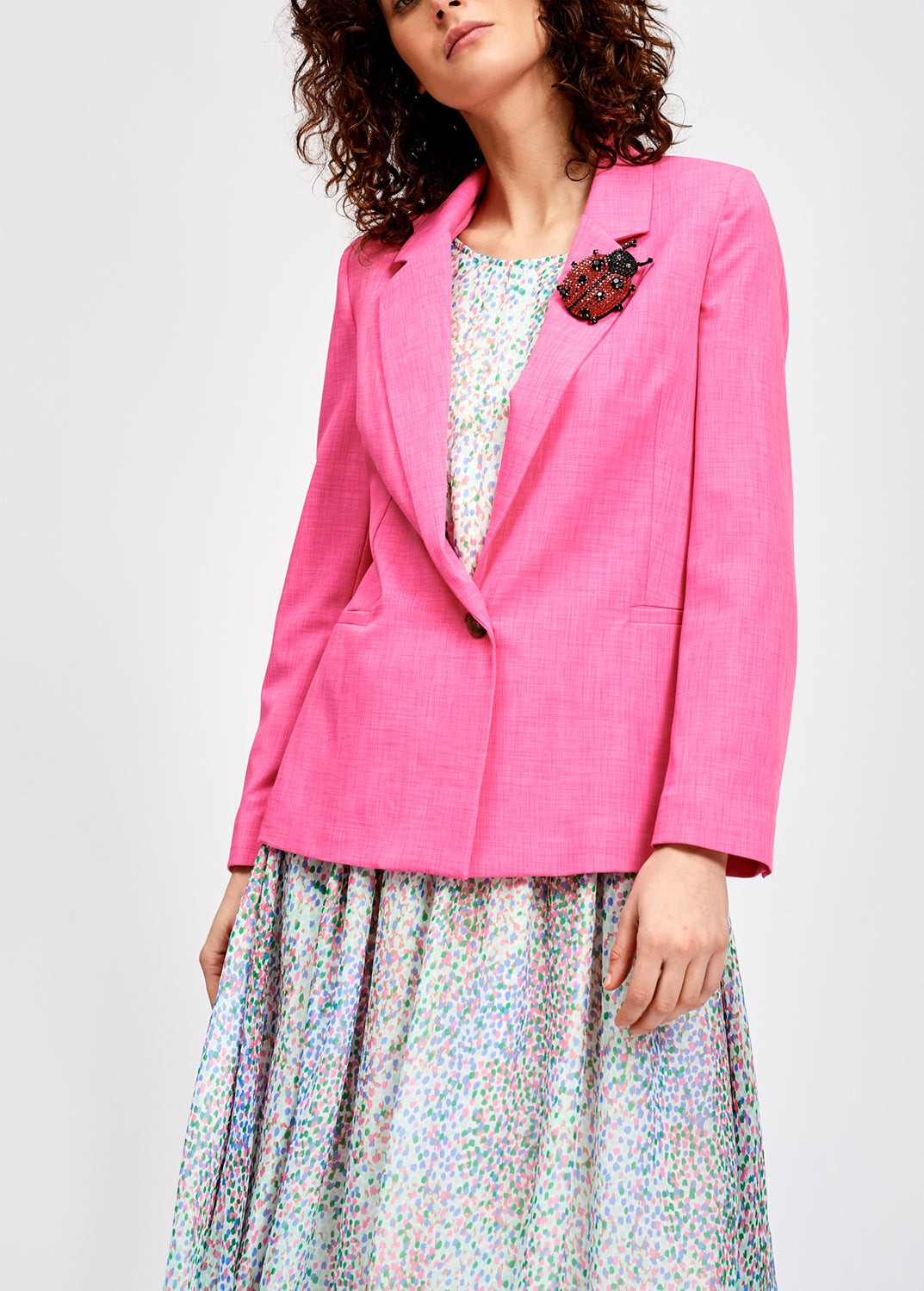 Classic hot pink blazer RE—SSENTIEL | Essentiel second hand
