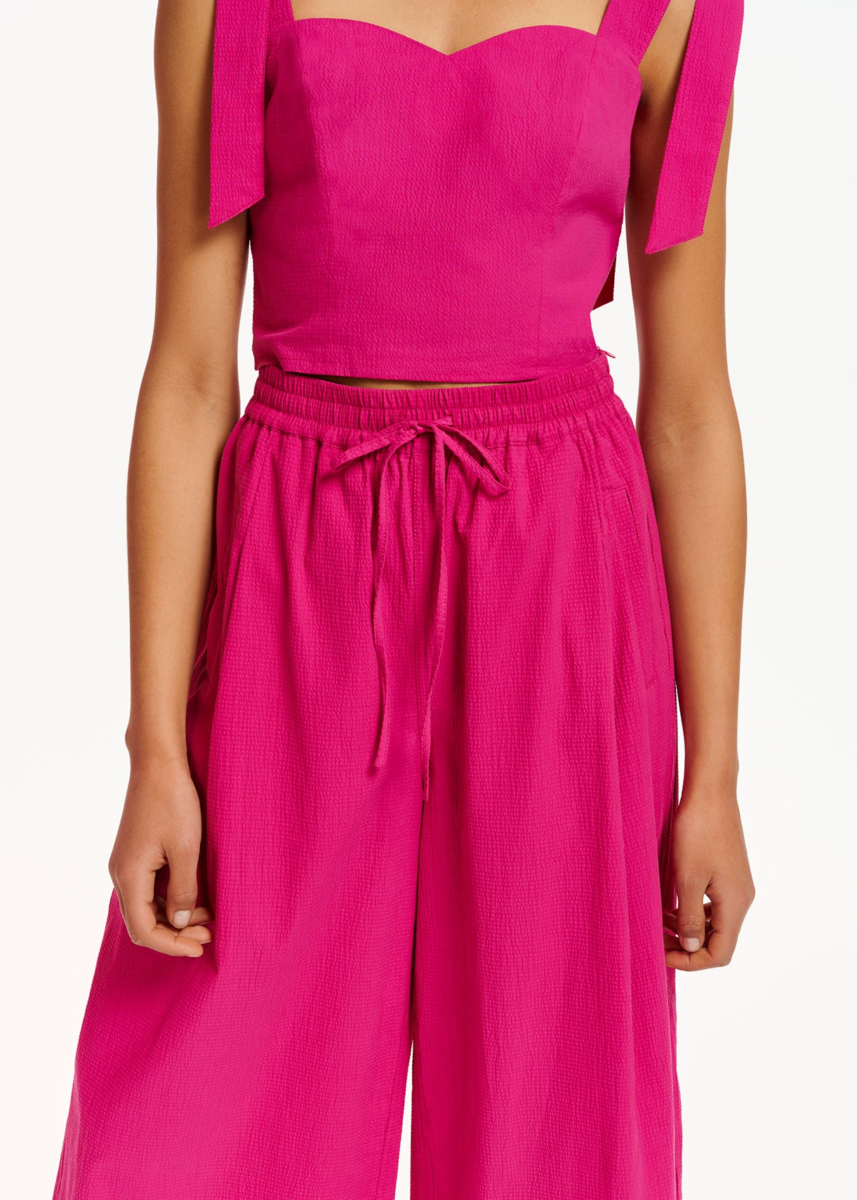 Purple wide-leg pants RE—SSENTIEL | Essentiel second hand