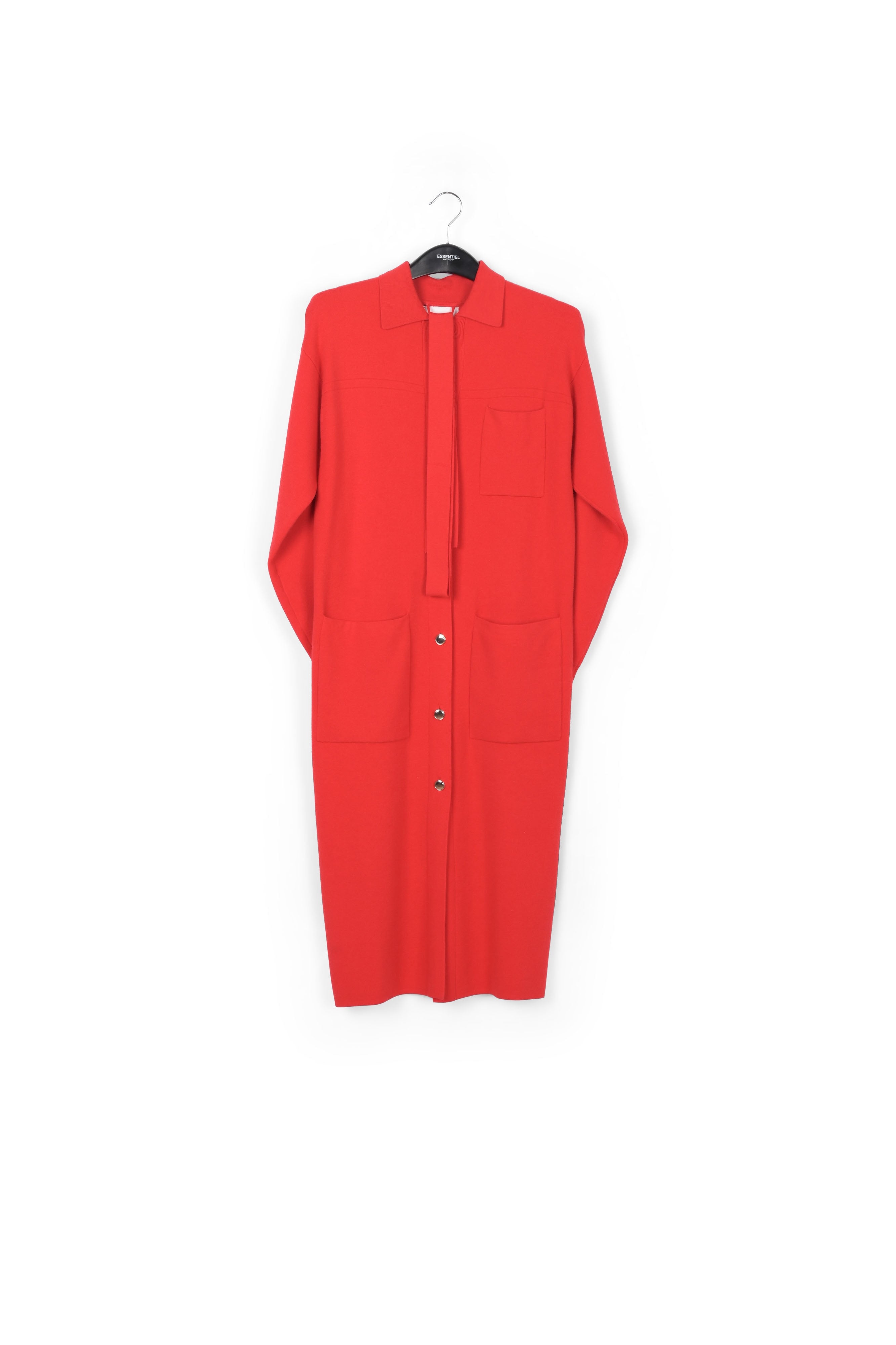 Cardigan rouge avec ceinture RE—SSENTIEL | Essentiel second hand