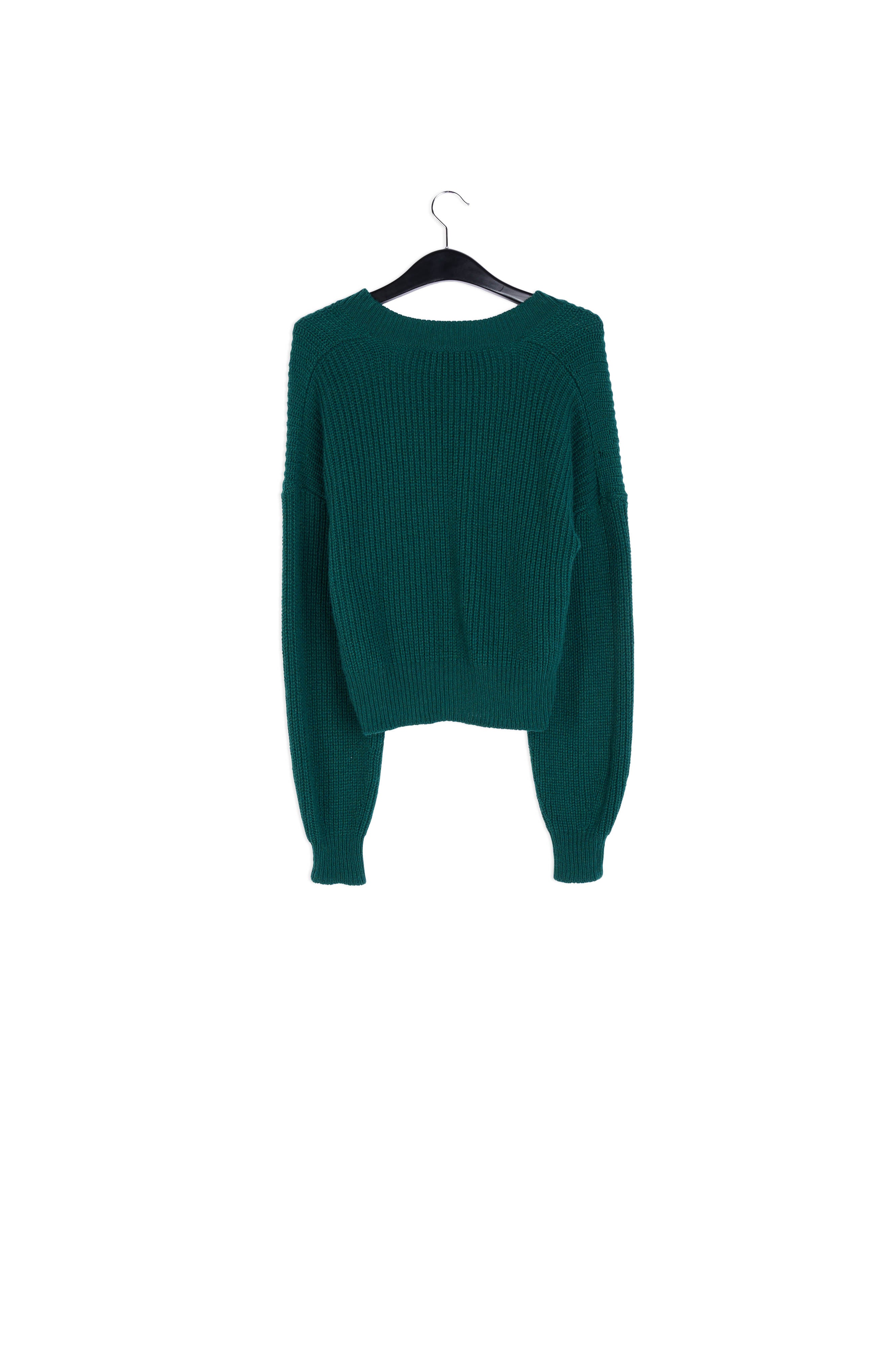 Pull vert foncé à épaulettes RE—SSENTIEL | Essentiel second hand