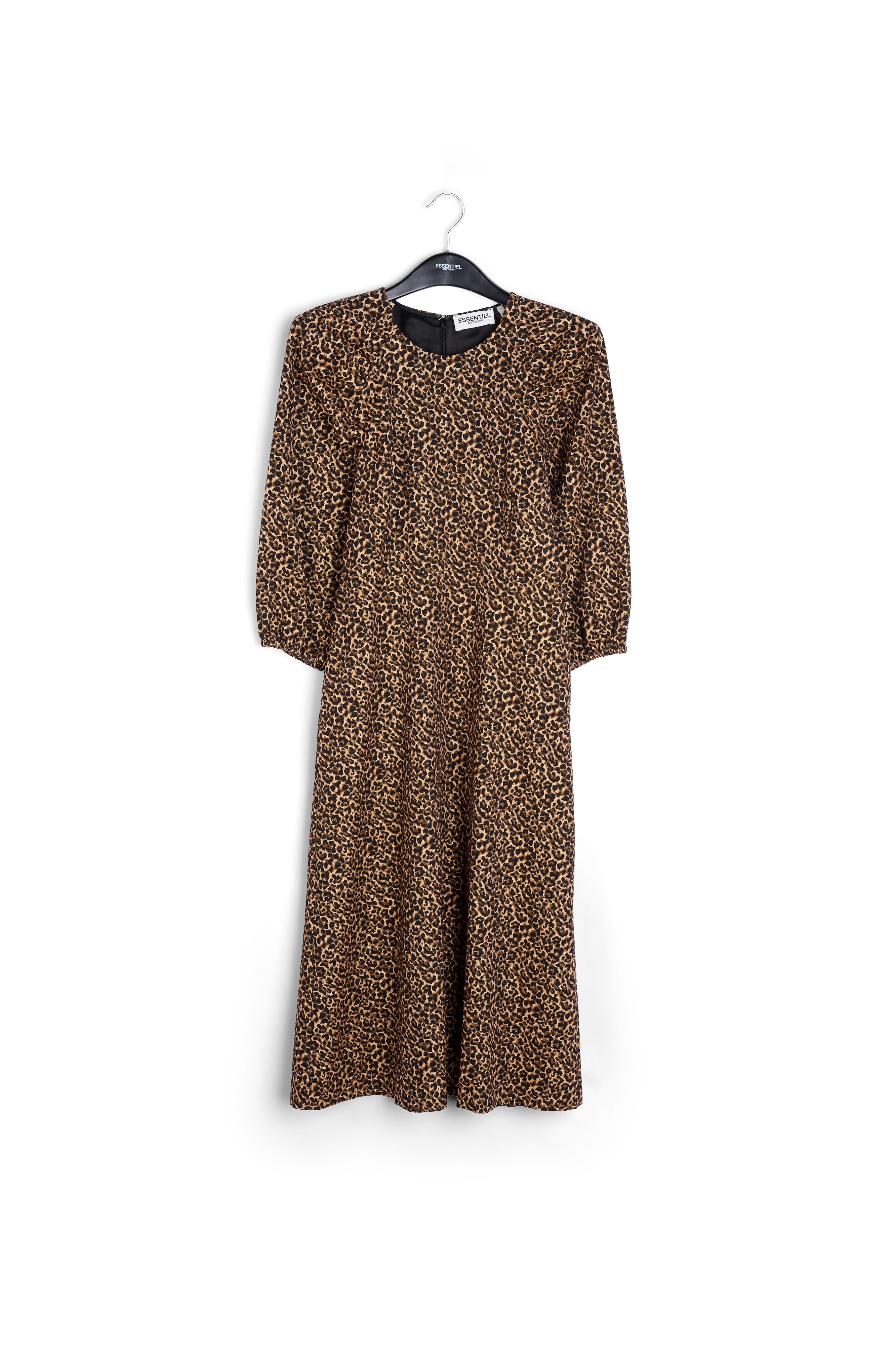 Jacquard midi-jurk met luipaardmotief RE—SSENTIEL | Essentiel second hand