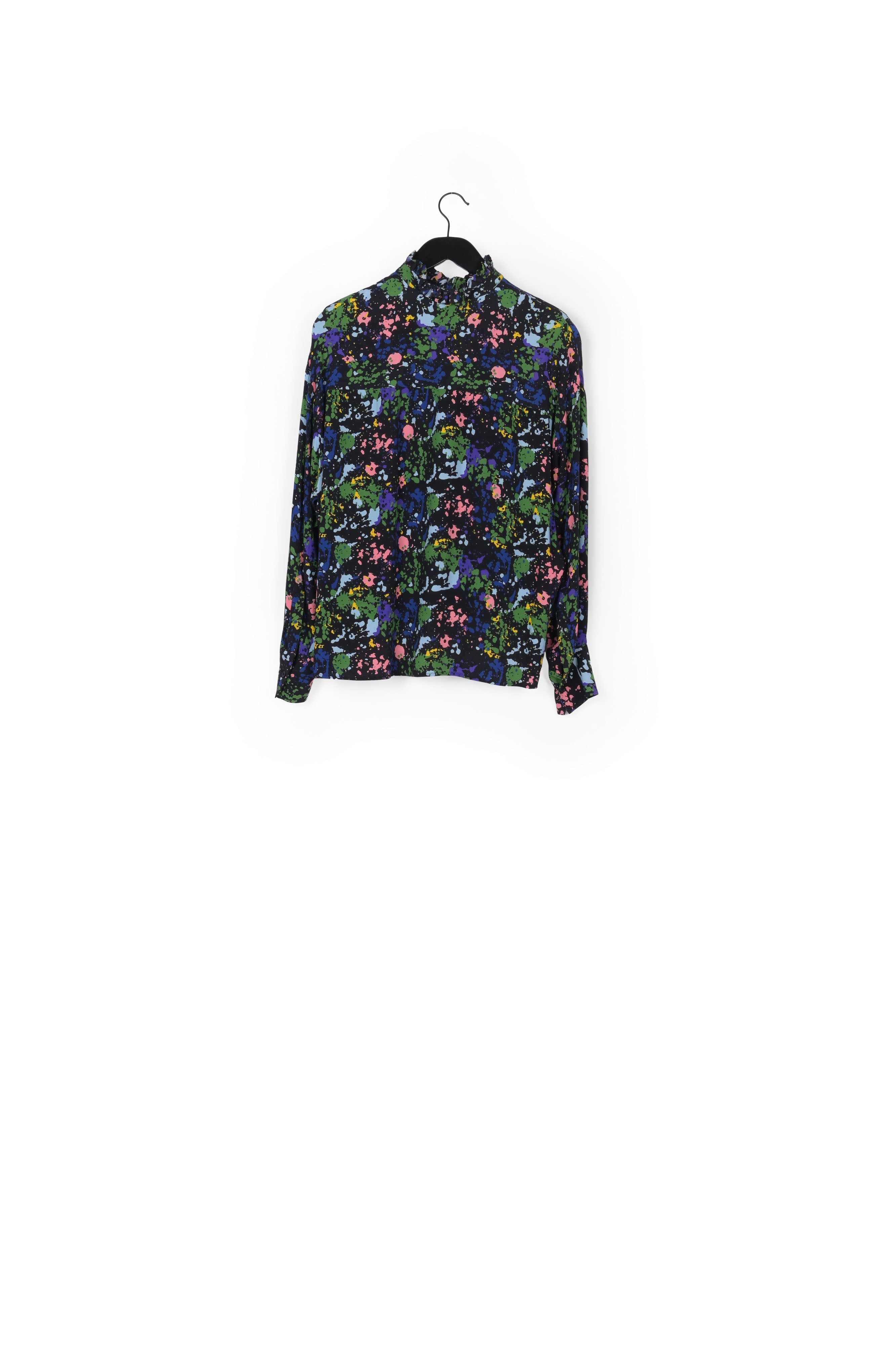 Black splash print shirt RE—SSENTIEL | Essentiel second hand
