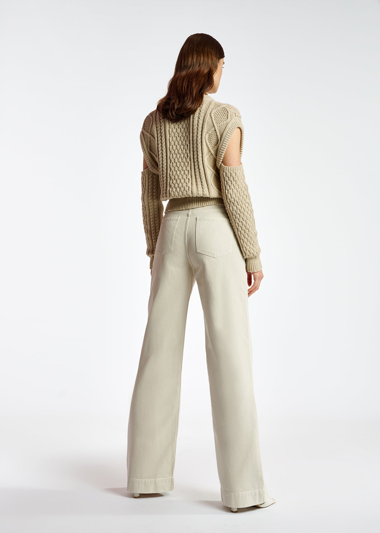 Off-white denim wide-leg jeans RE—SSENTIEL | Essentiel second hand