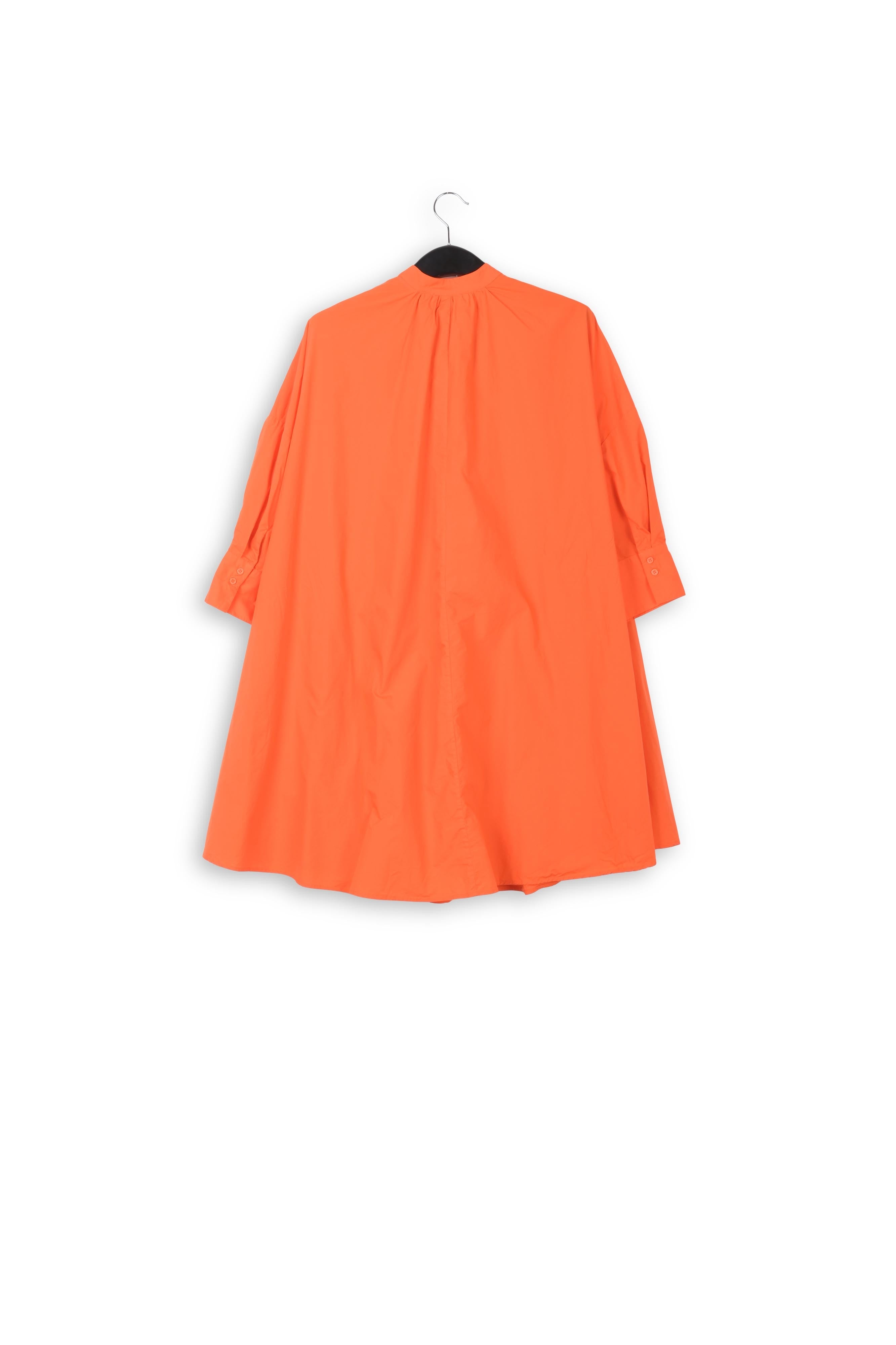 Orange cotton oversized knee-length shirt dress RE—SSENTIEL | Essentiel second hand