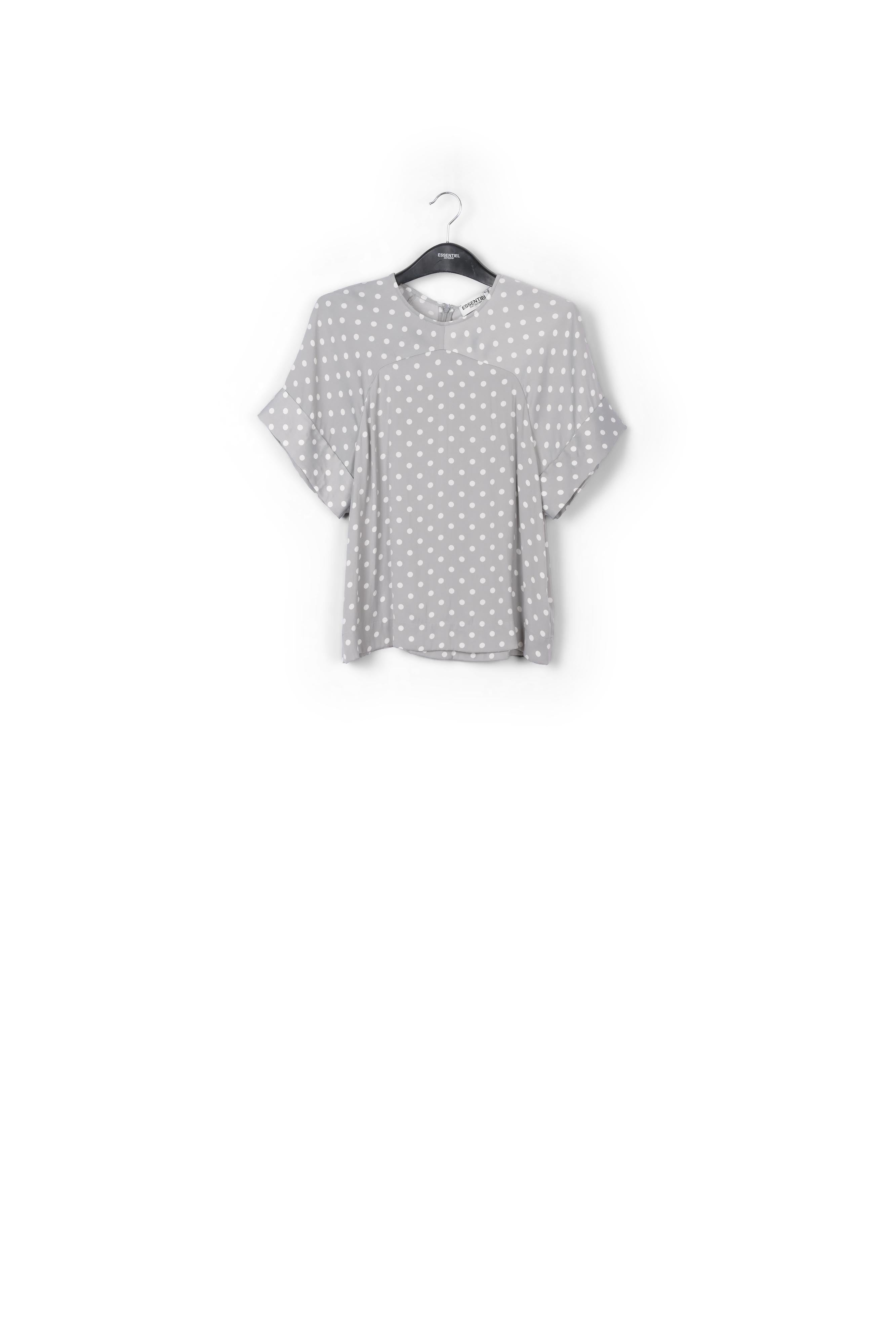 Grey polka dot top RE—SSENTIEL | Essentiel second hand