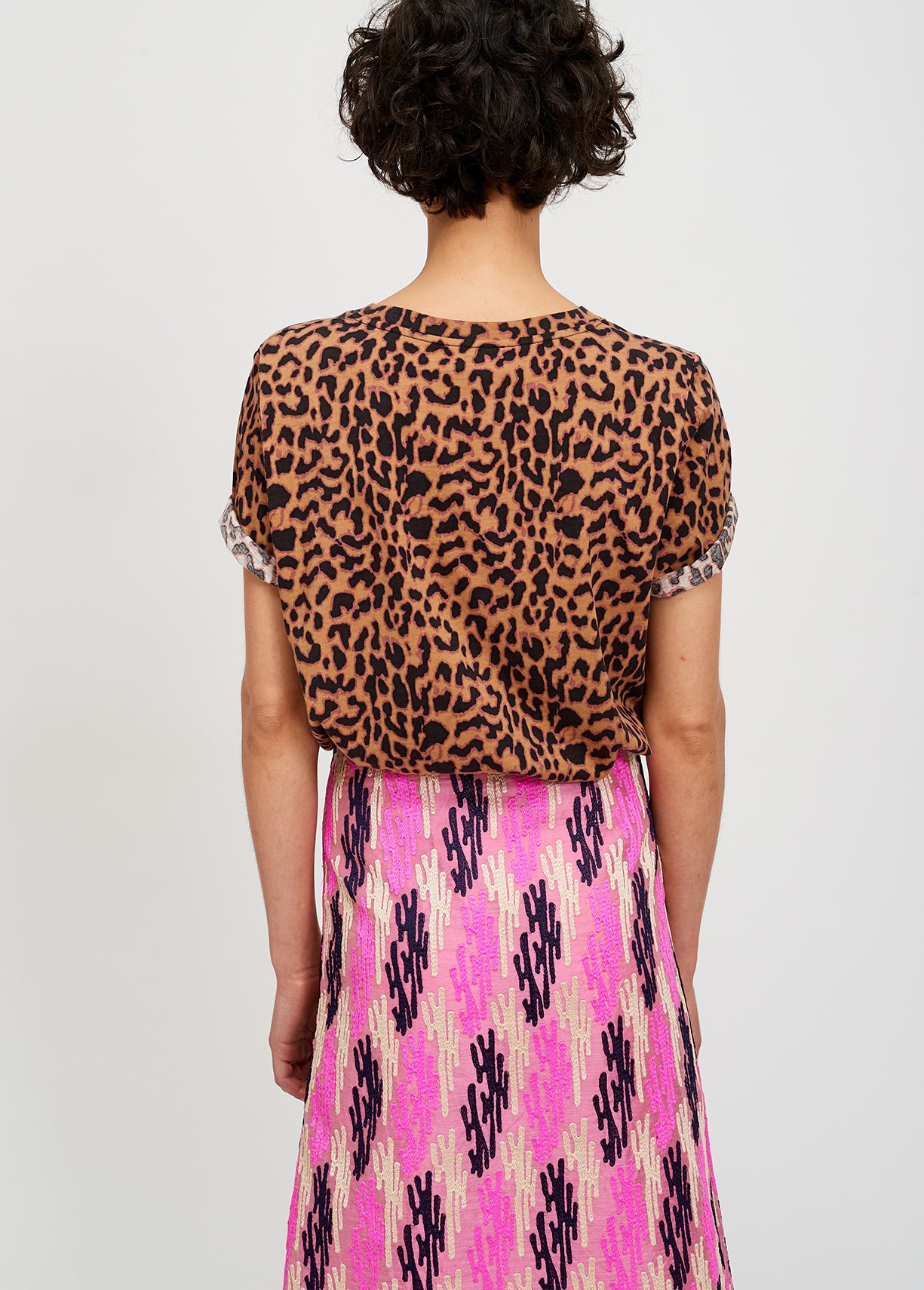 Embroidered leopard-print T-shirt RE—SSENTIEL | Essentiel second hand