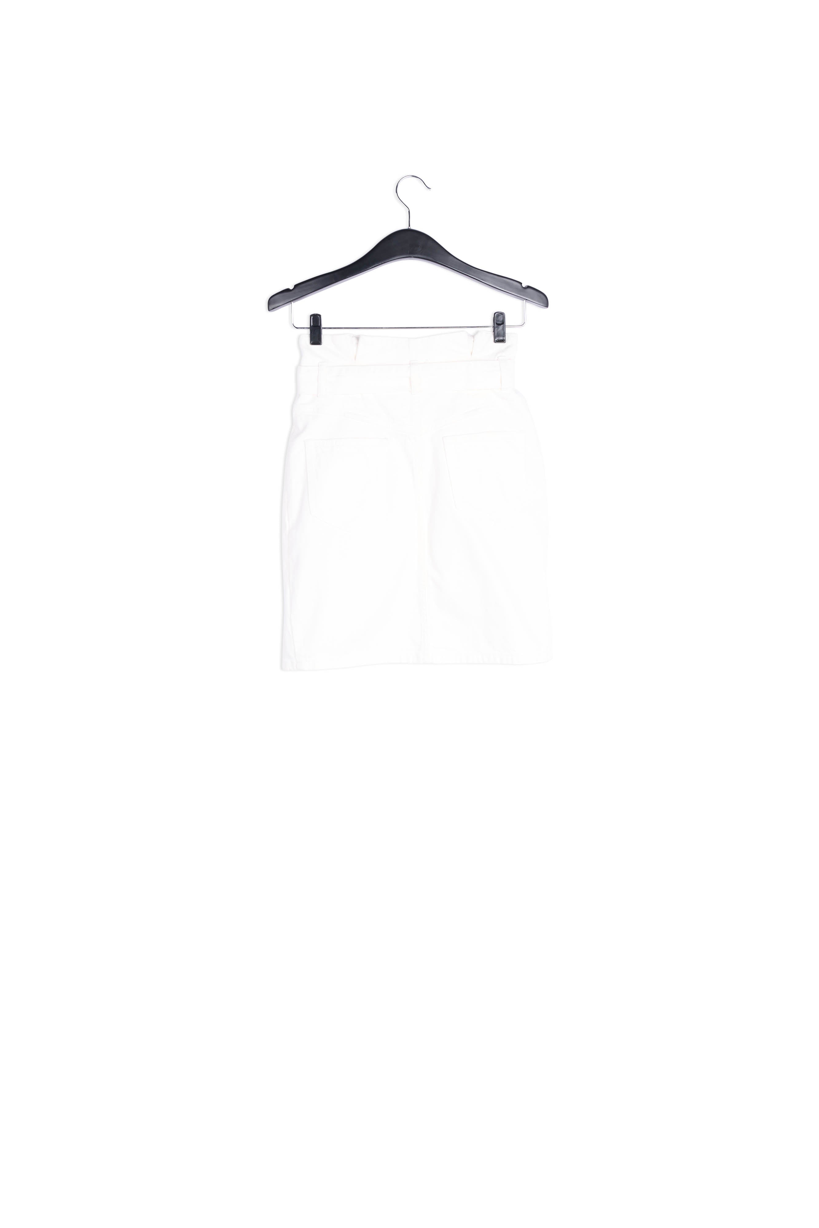 Off-white high-waisted mini skirt RE—SSENTIEL | Essentiel second hand