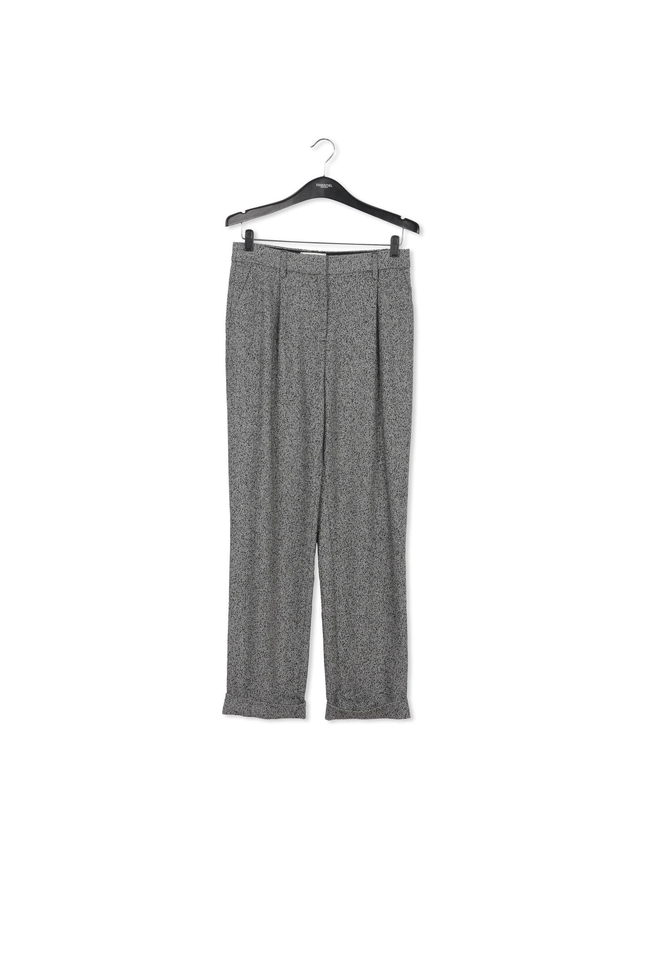 Grey mélange carrot-shaped pants RE—SSENTIEL | Essentiel second hand