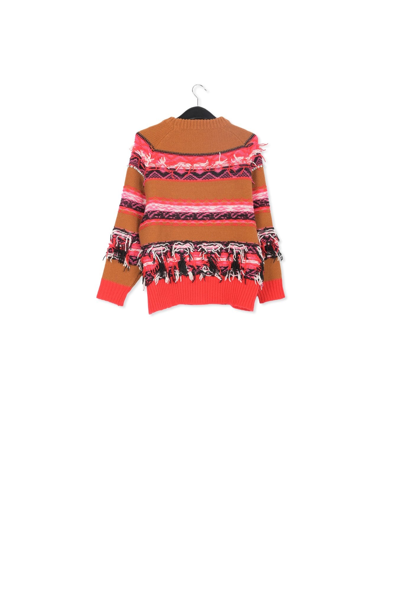 Pull à  l'envers camel, rouge et blanc RE—SSENTIEL | Essentiel second hand